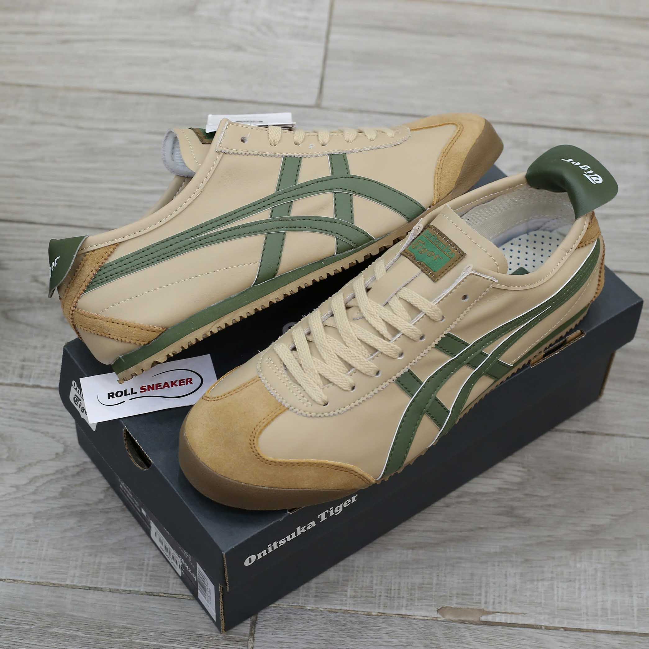 Giày Onitsuka Tiger Mexico 66 Beige Green Like Auth