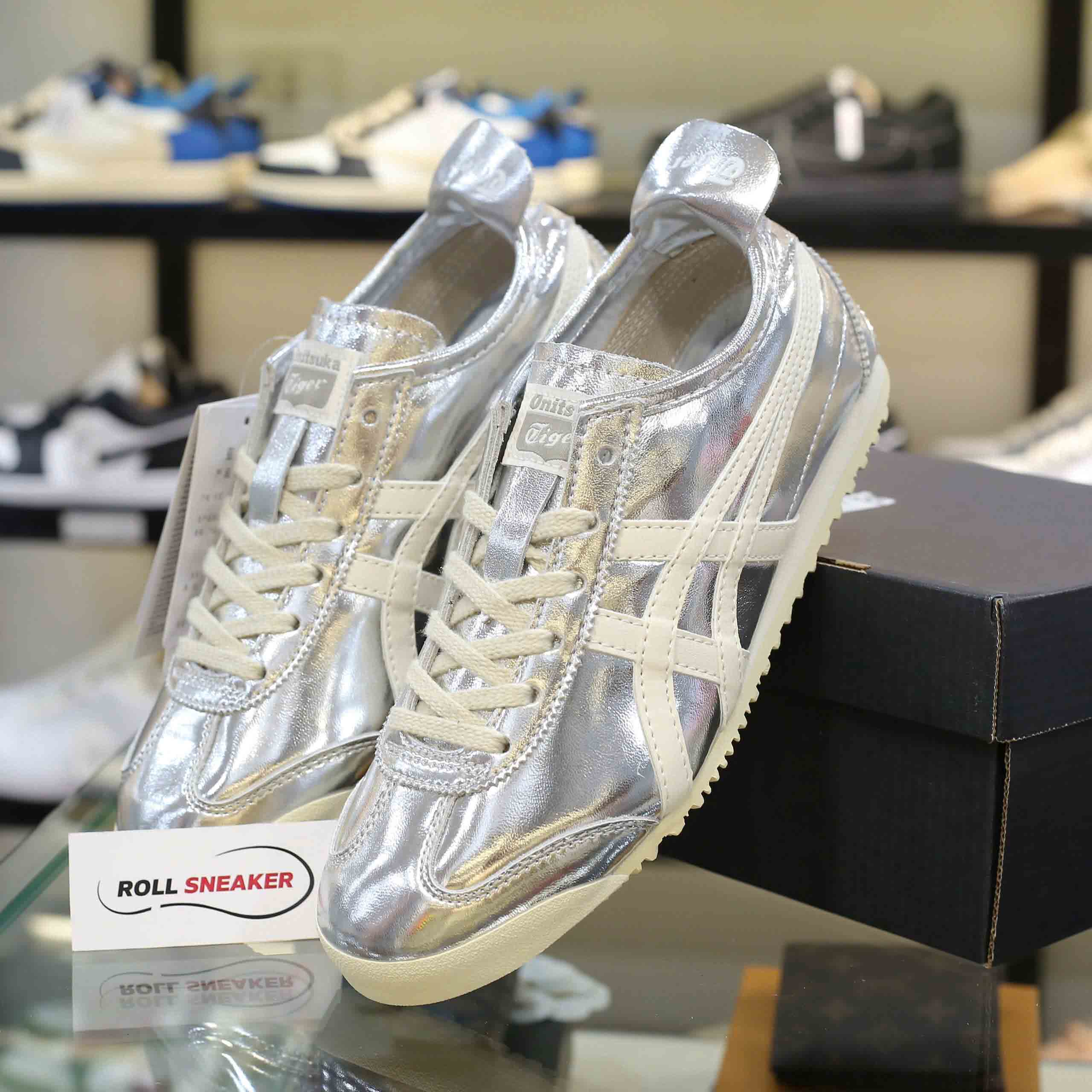 Giày Onitsuka Tiger Mexico 66 Silver Off White Like Auth