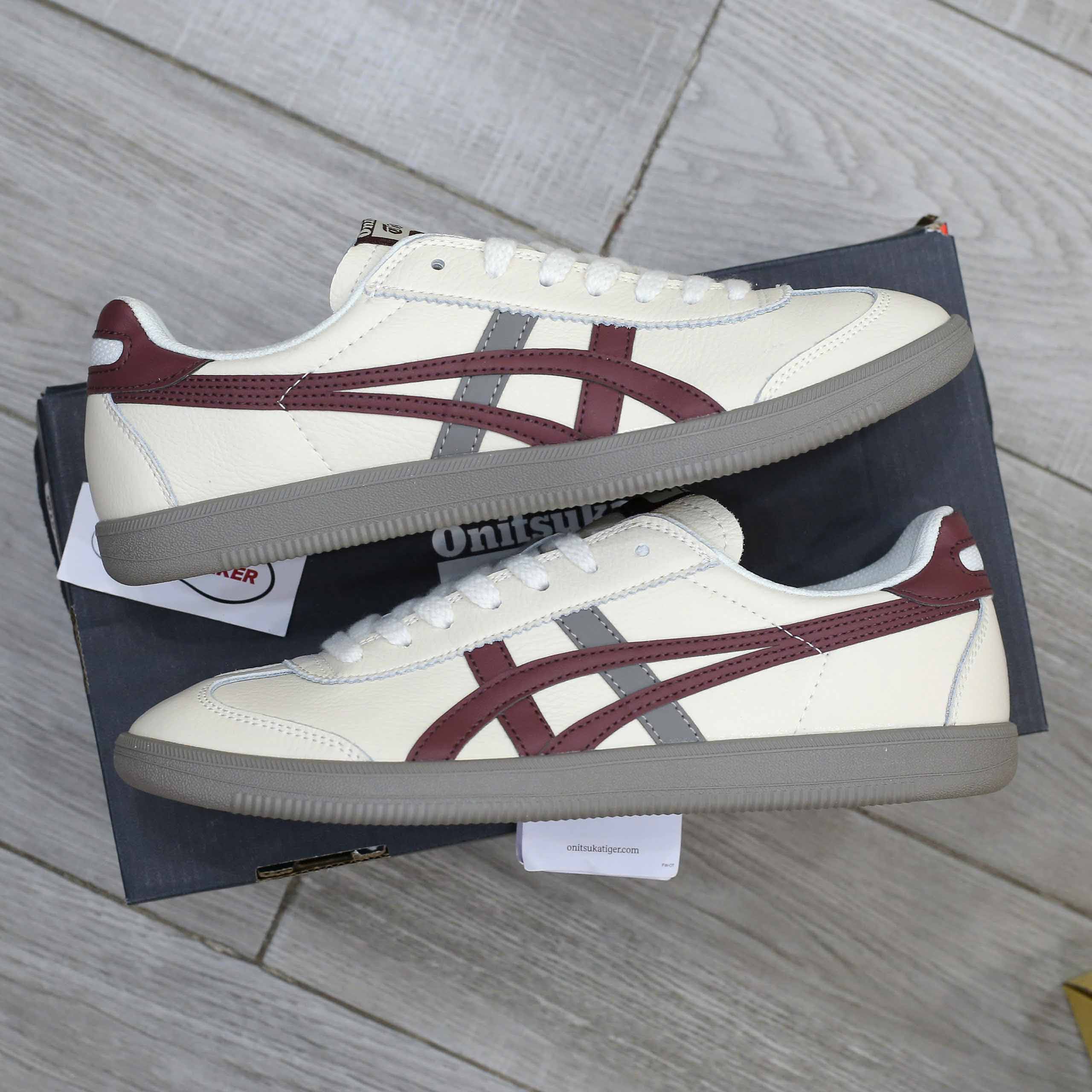 Giày Onitsuka Tiger Tokuten White Burgundy Grey Like Auth