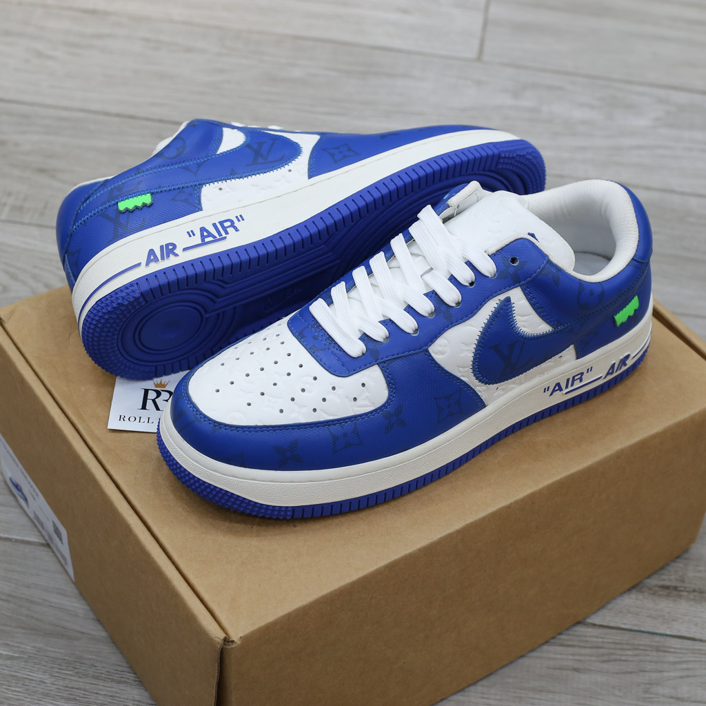 Giày Louis Vuitton Nike Air Force 1 Low By Virgil Abloh White Royal Best Quality