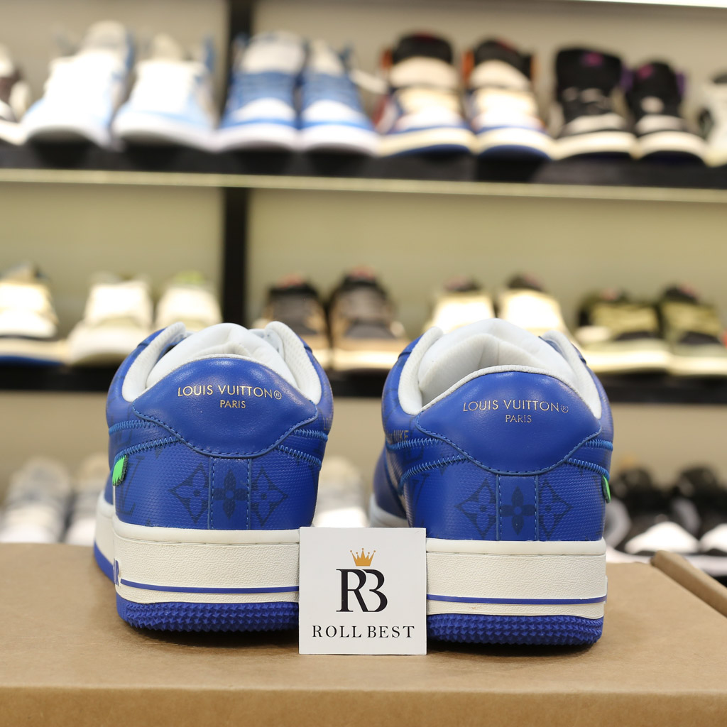 Giày Louis Vuitton Nike Air Force 1 Low By Virgil Abloh White Royal Best Quality