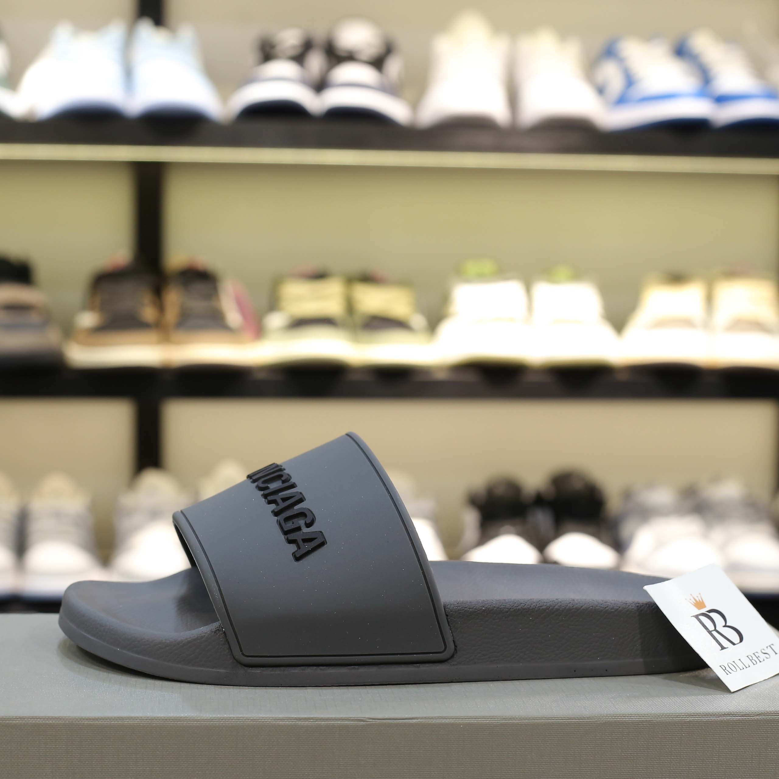 Dép Balenciaga Pool Slide Grey Xám Best Quality