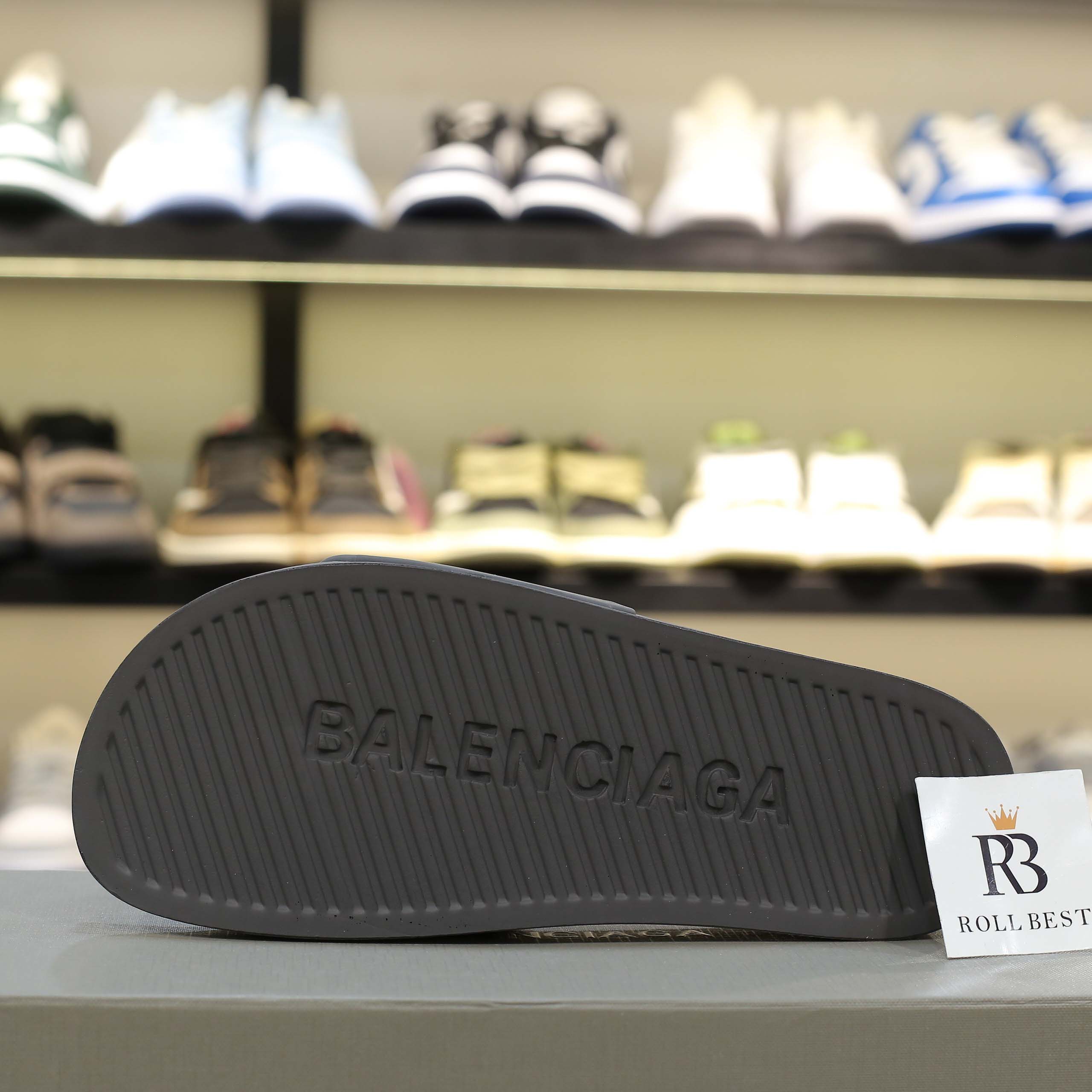 Dép Balenciaga Pool Slide Grey Xám Best Quality