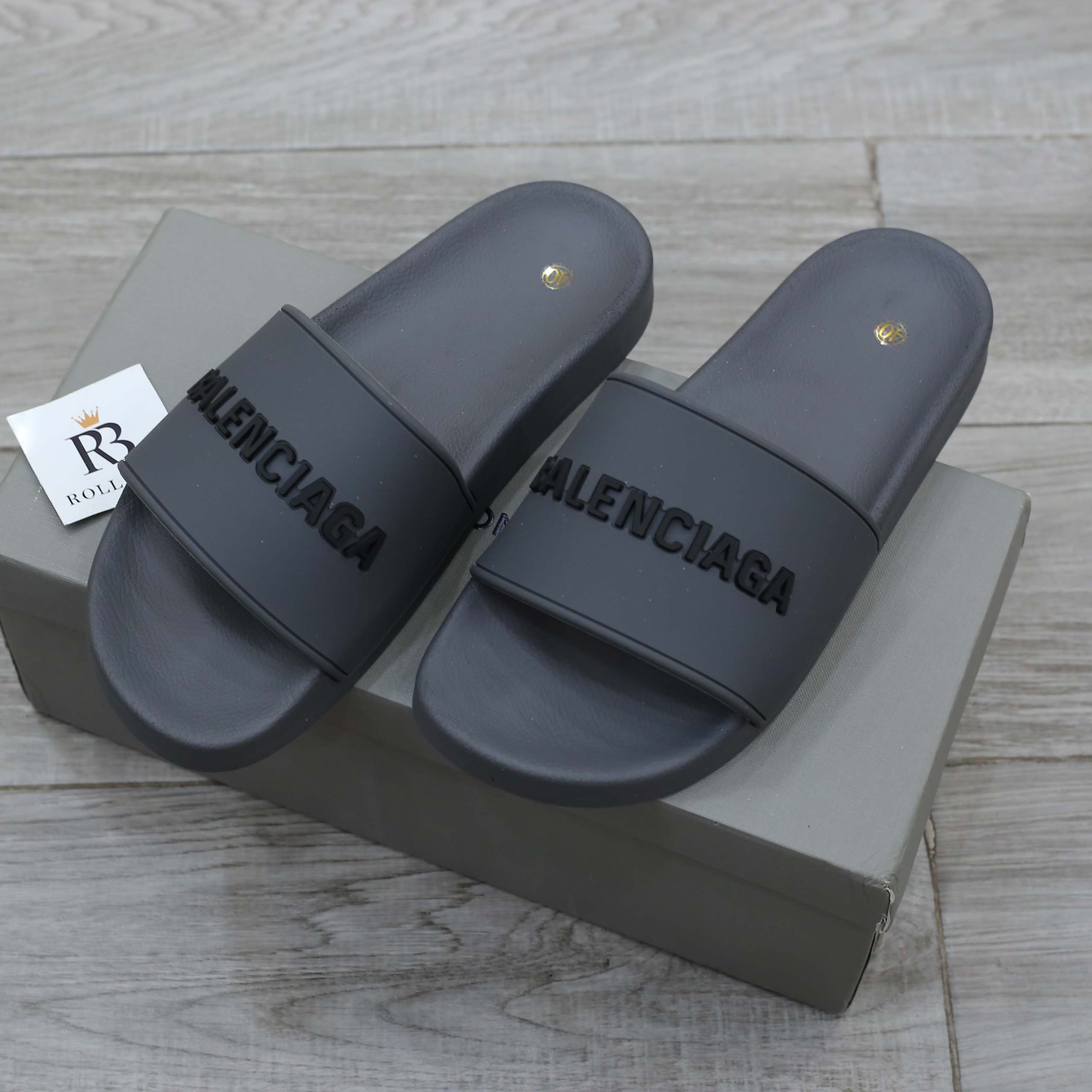 Dép Balenciaga Pool Slide Grey Xám Best Quality
