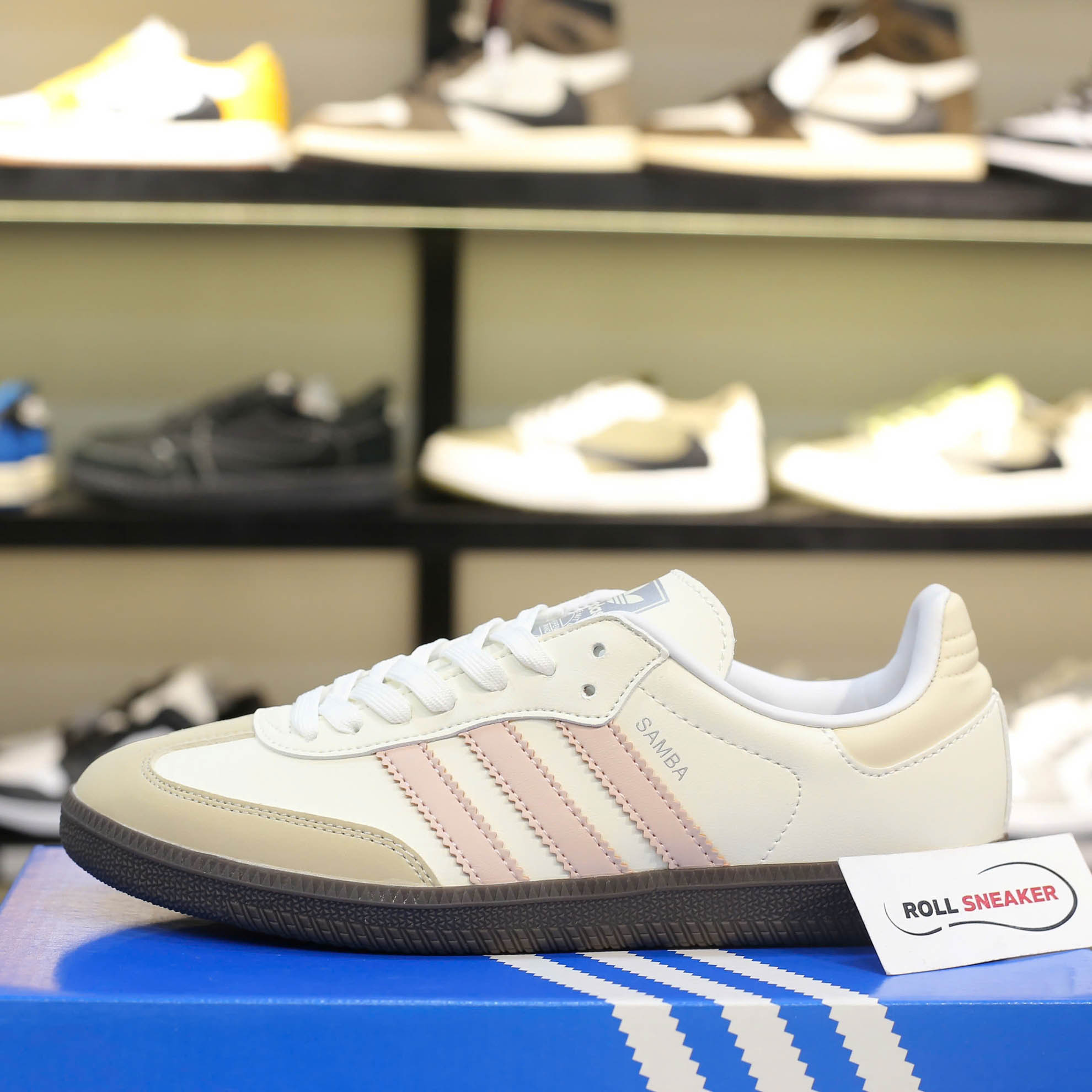 Giày Adidas Samba OG ‘Cloud White Wonder Quartz’ Like Auth