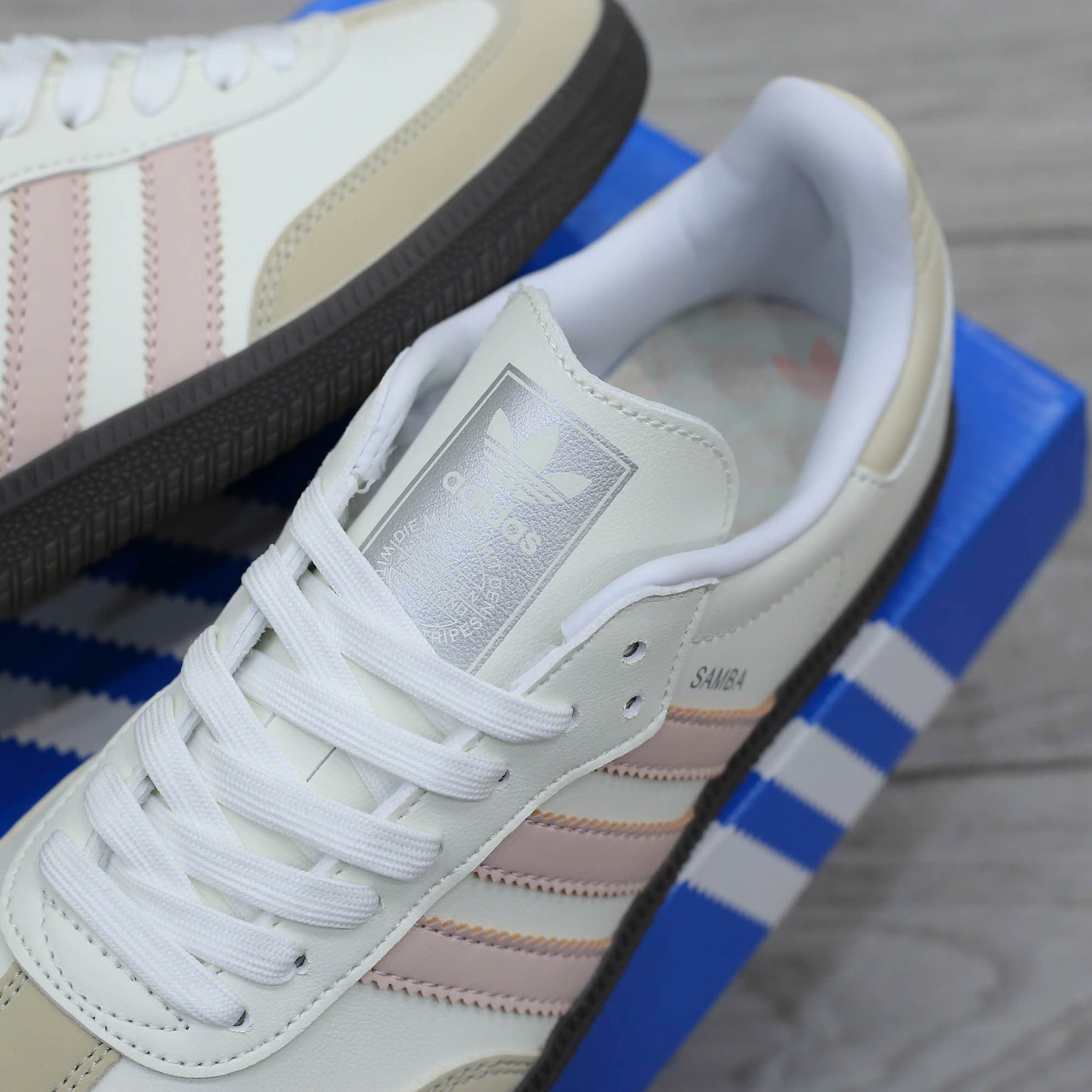 Giày Adidas Samba OG ‘Cloud White Wonder Quartz’ Like Auth
