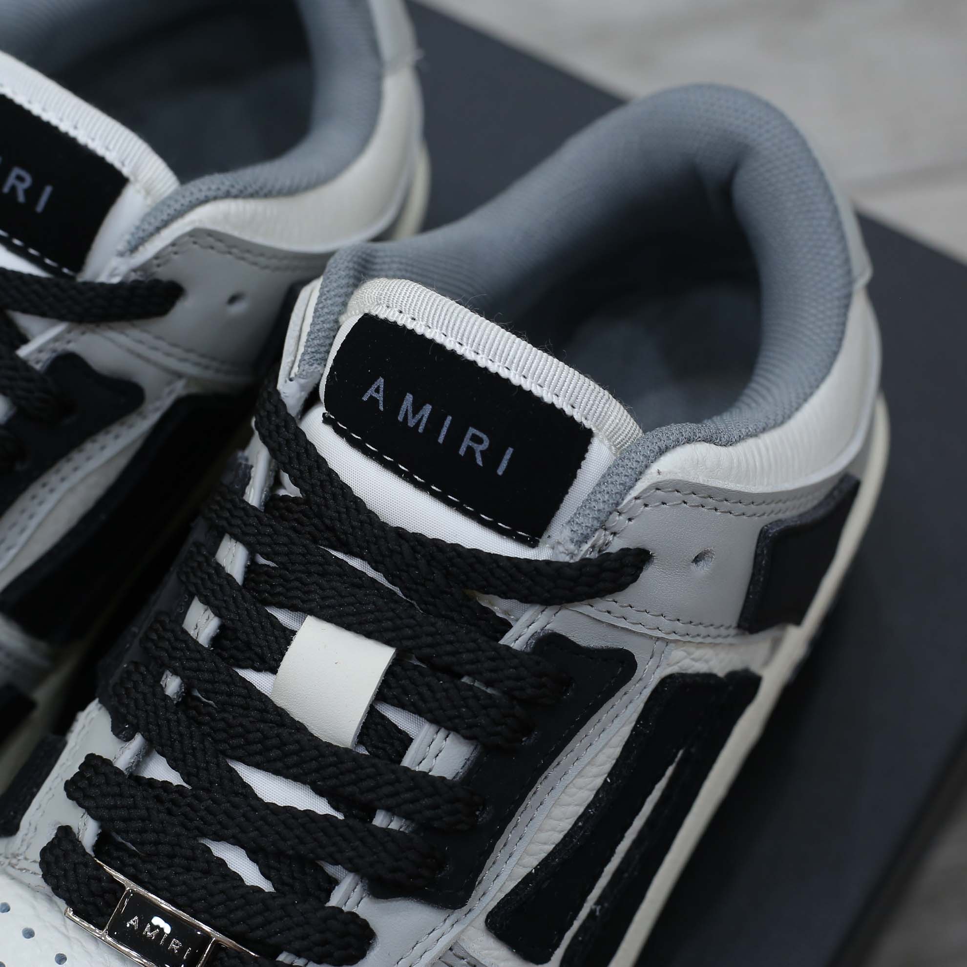 Giày Amiri Skel Low Top White Light Grey Black  Best Quality
