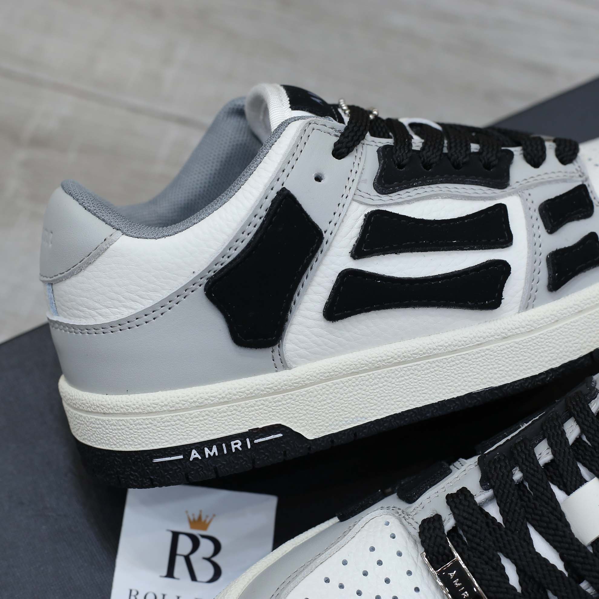 Giày Amiri Skel Low Top White Light Grey Black  Best Quality