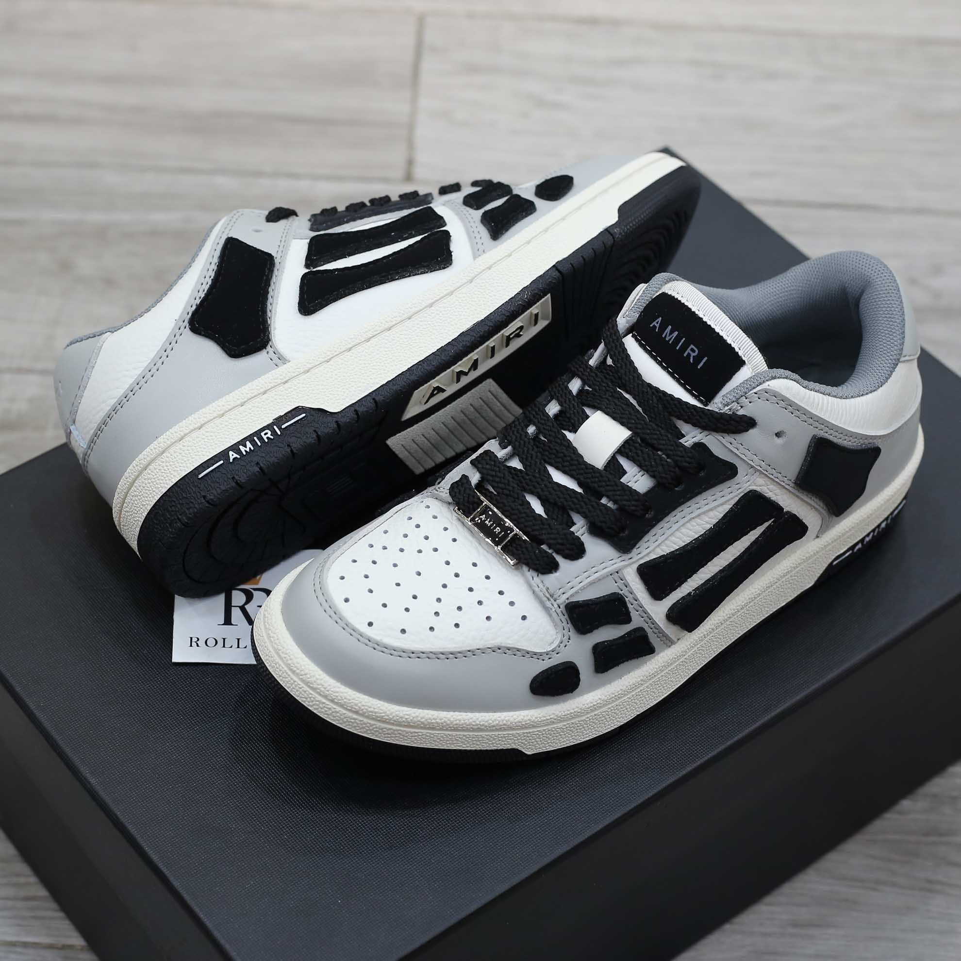 Giày Amiri Skel Low Top White Light Grey Black  Best Quality