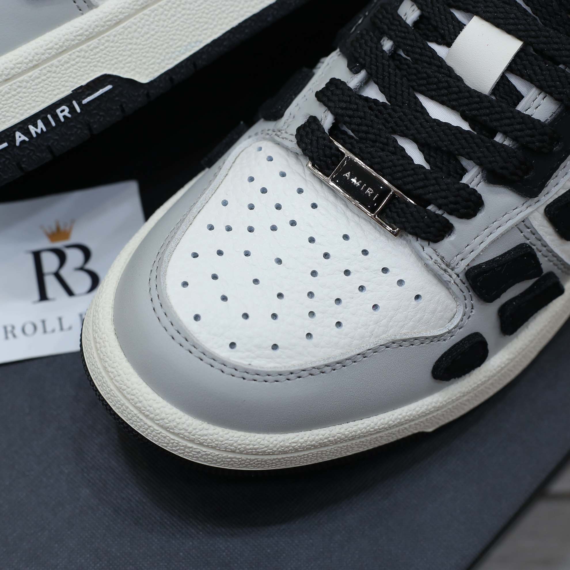Giày Amiri Skel Low Top White Light Grey Black  Best Quality