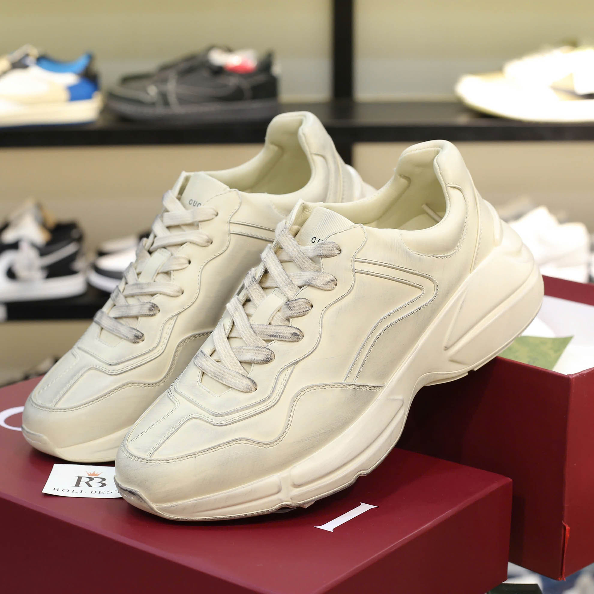 Giày Gucci Leather da trơn bản bẩn Best Quality