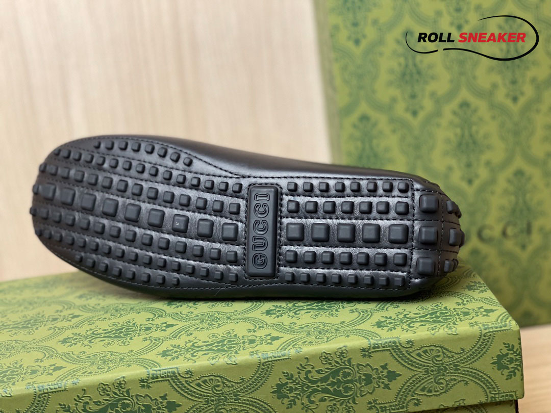 Giày lười nam Gucci Driver With Interlocking G Black