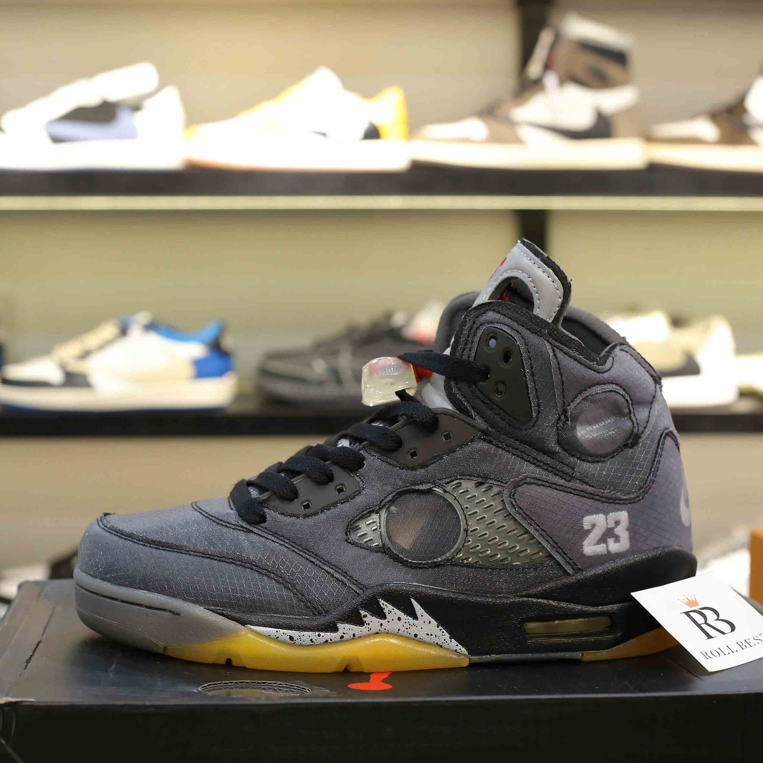 Giày Nike Off-White x Air Jordan 5 Retro SP Muslin Best Quality