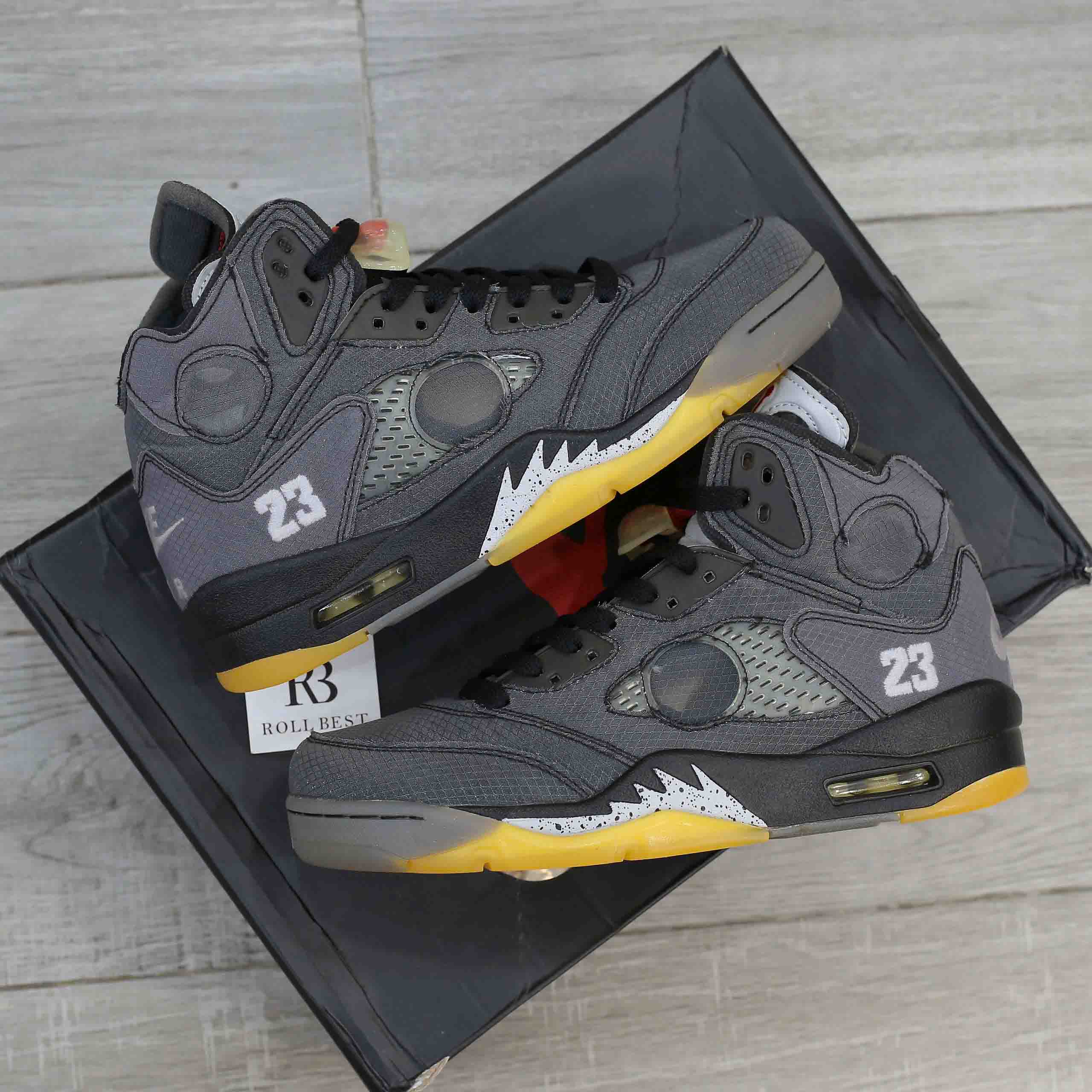 Giày Nike Off-White x Air Jordan 5 Retro SP Muslin Best Quality