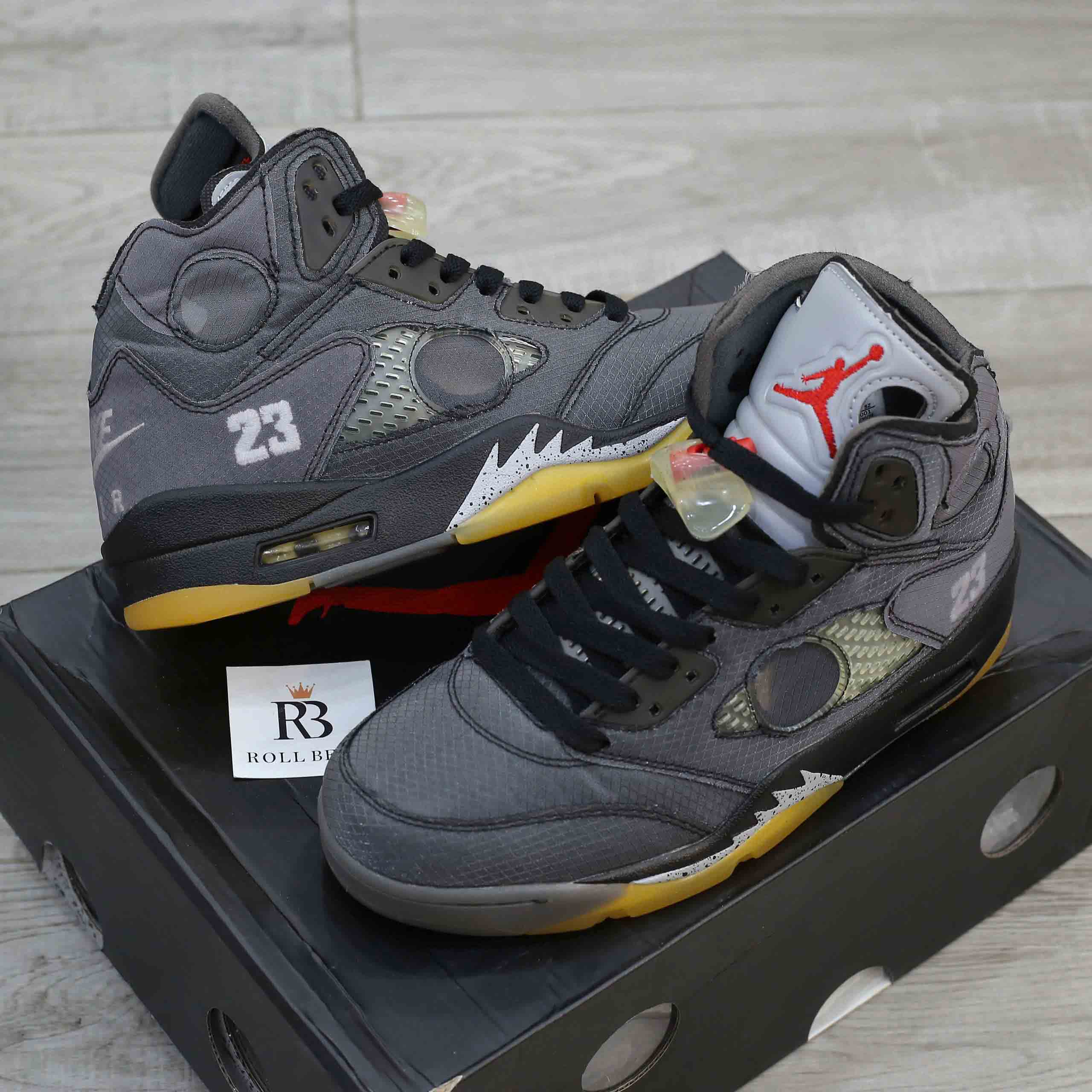 Giày Nike Off-White x Air Jordan 5 Retro SP Muslin Best Quality