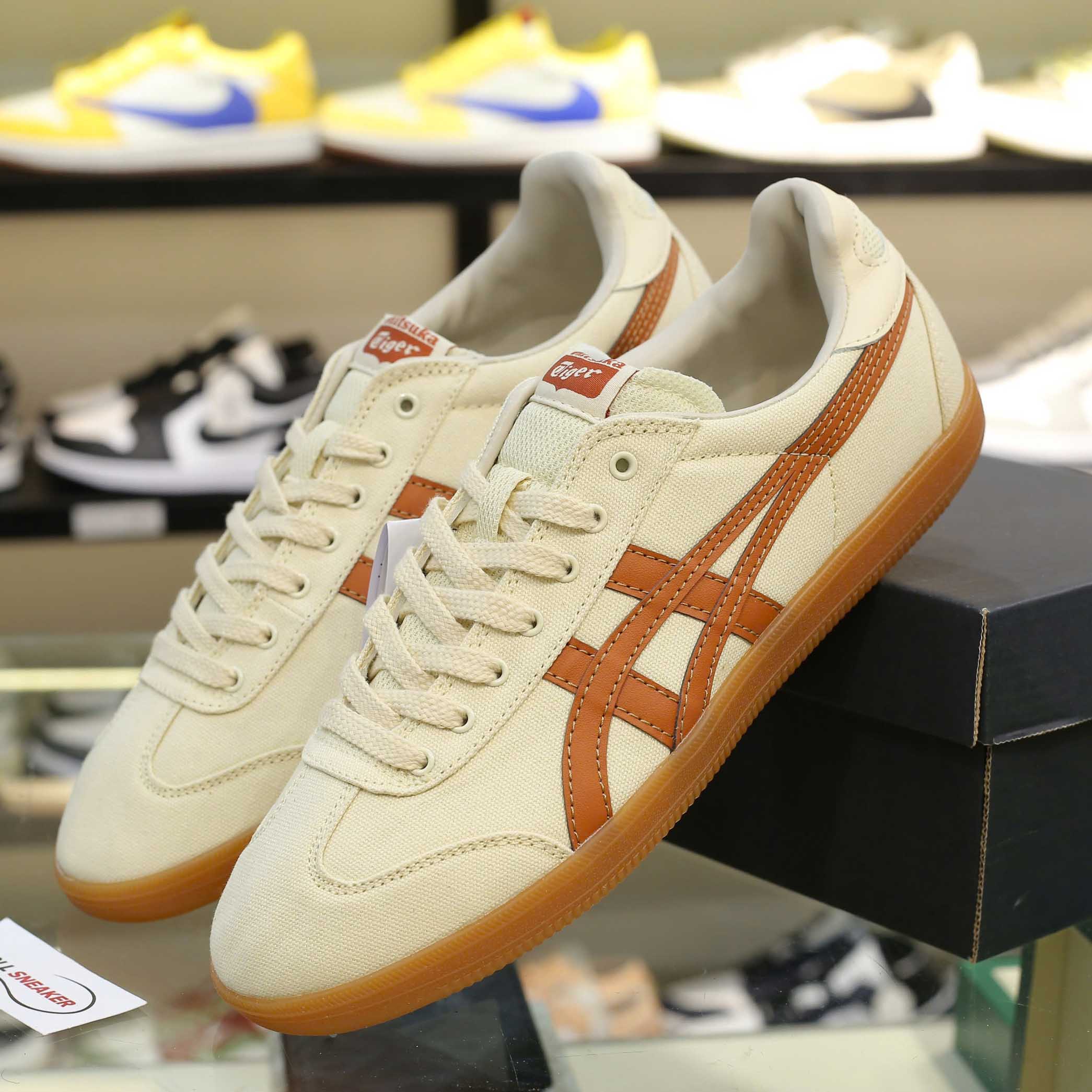 Giày Onitsuka Tiger Tokuten Cream Brown Màu Kem Nâu Like Auth