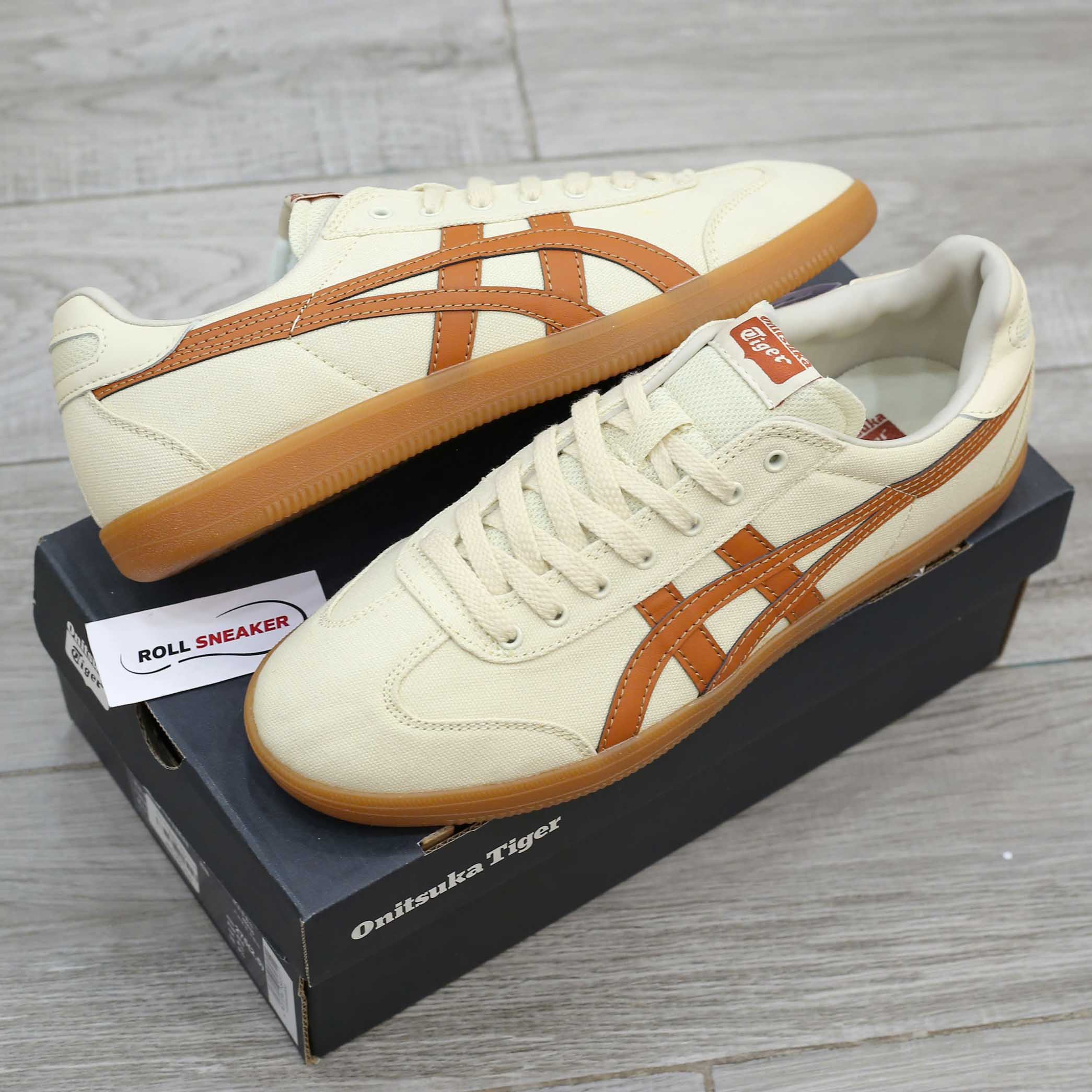Giày Onitsuka Tiger Tokuten Cream Brown Màu Kem Nâu Like Auth