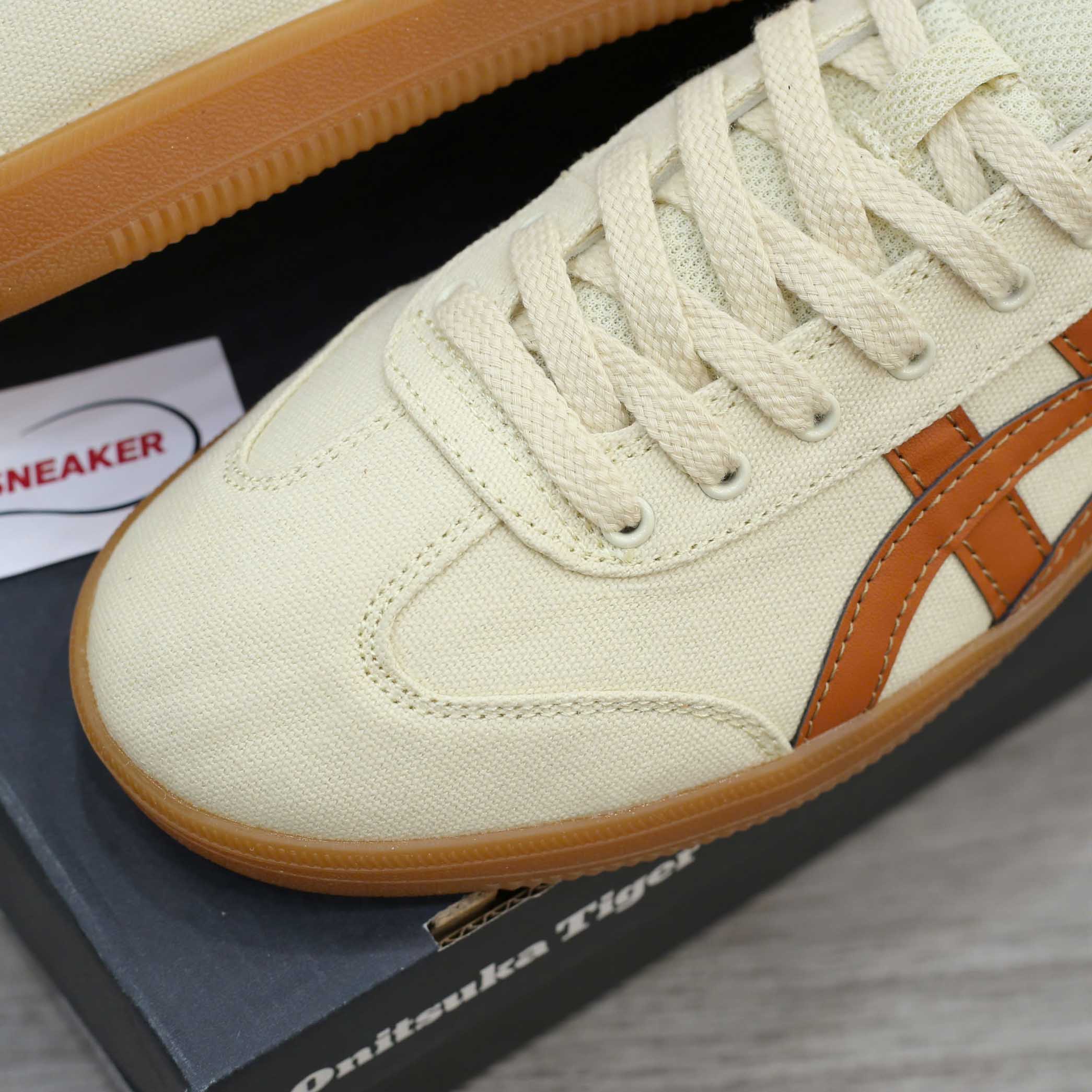 Giày Onitsuka Tiger Tokuten Cream Brown Màu Kem Nâu Like Auth