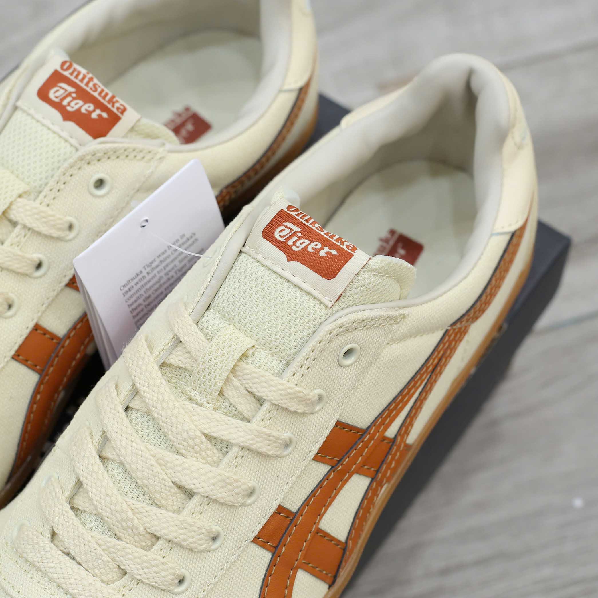 Giày Onitsuka Tiger Tokuten Cream Brown Màu Kem Nâu Like Auth