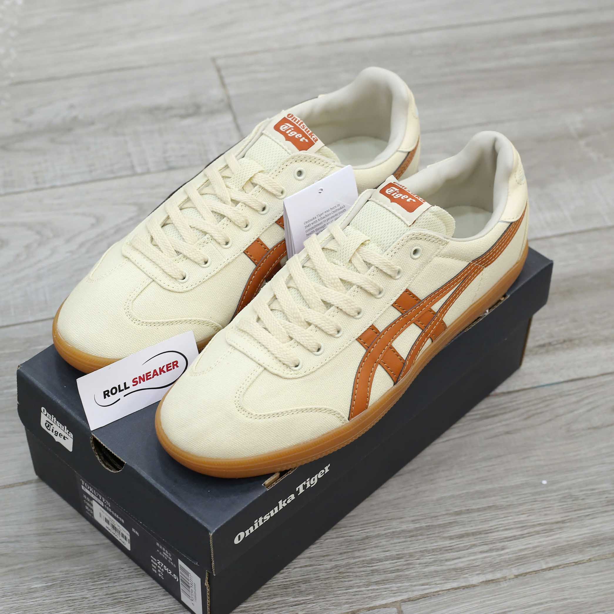 Giày Onitsuka Tiger Tokuten Cream Brown Màu Kem Nâu Like Auth