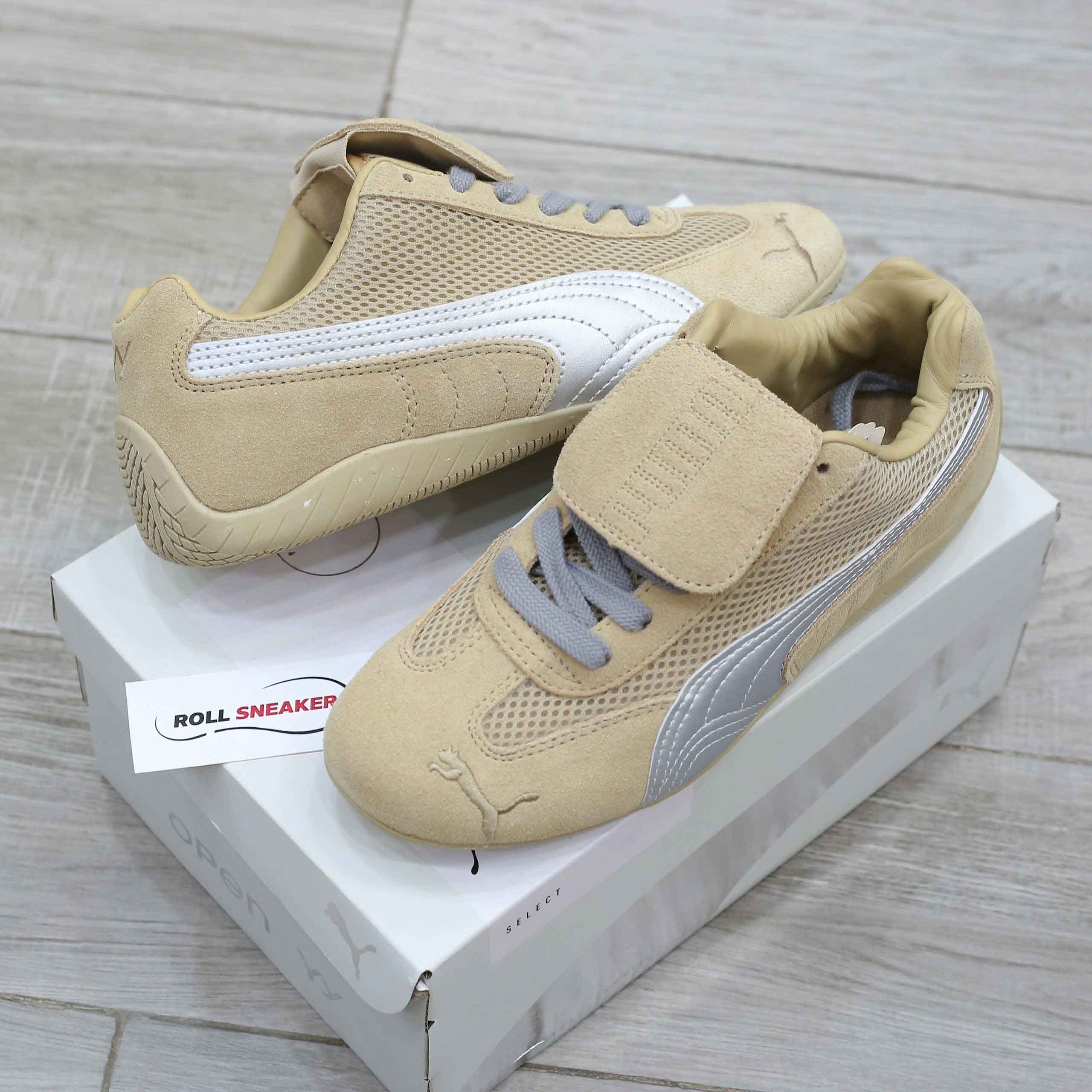 Giày Puma Speedcat Prairie x Open Yy Tan Matte Silver Like Auth