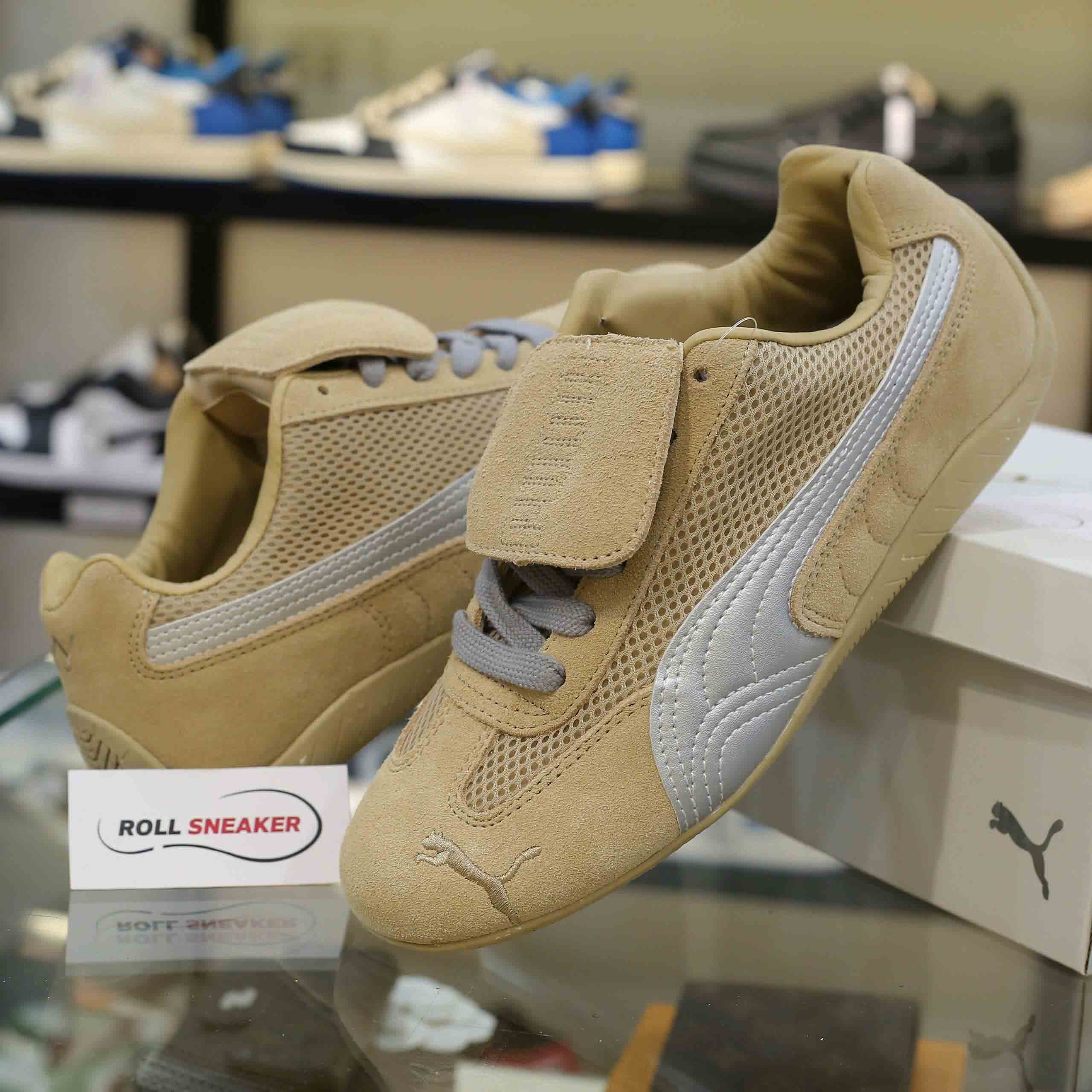 Giày Puma Speedcat Prairie x Open Yy Tan Matte Silver Like Auth