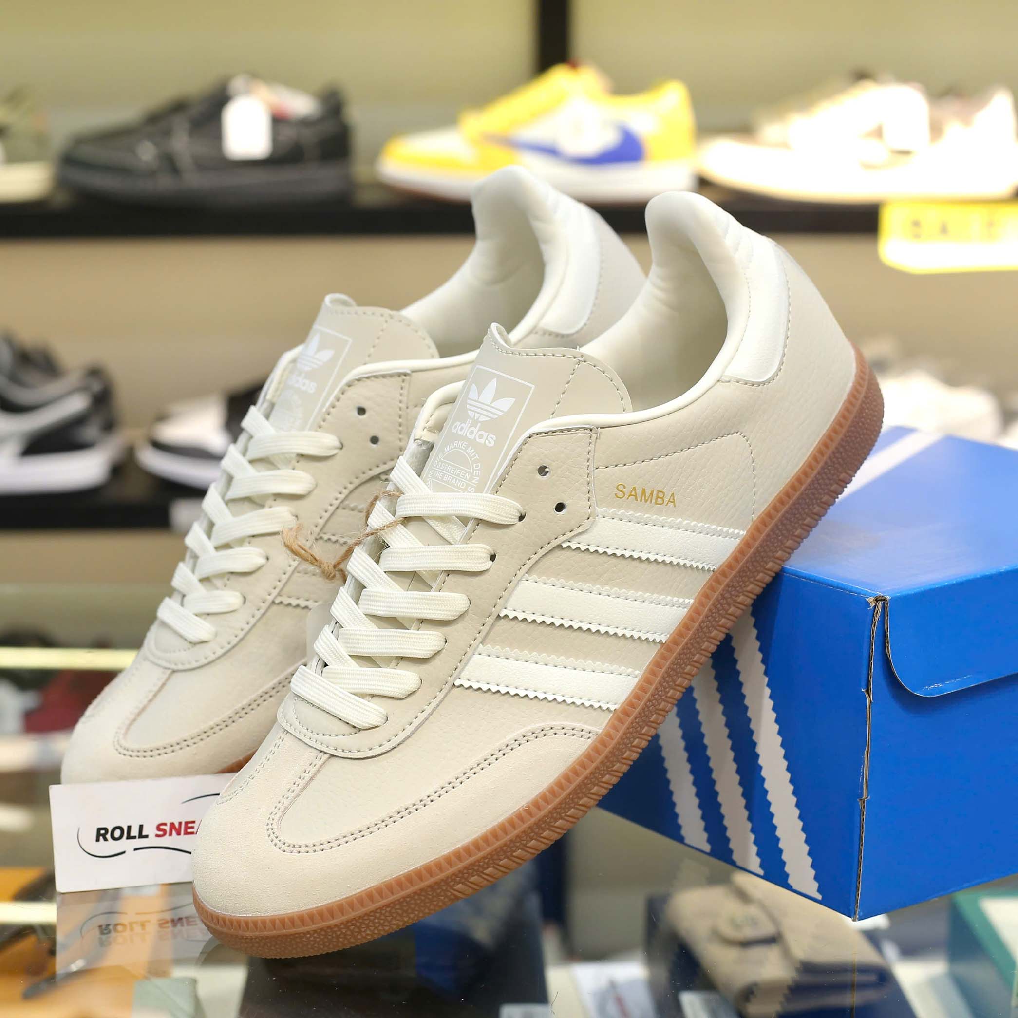 Giày Adidas Samba OG Beige White Like Auth