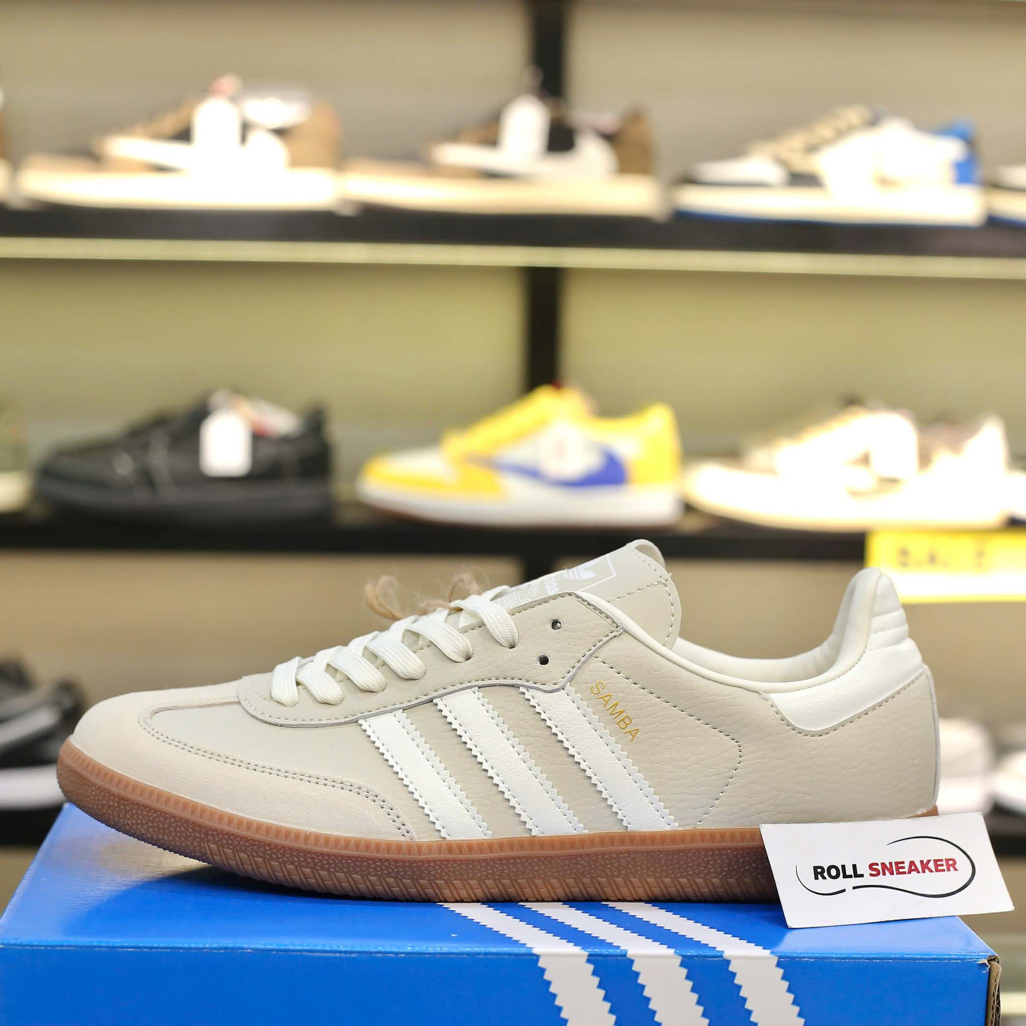 Giày Adidas Samba OG Beige White Like Auth