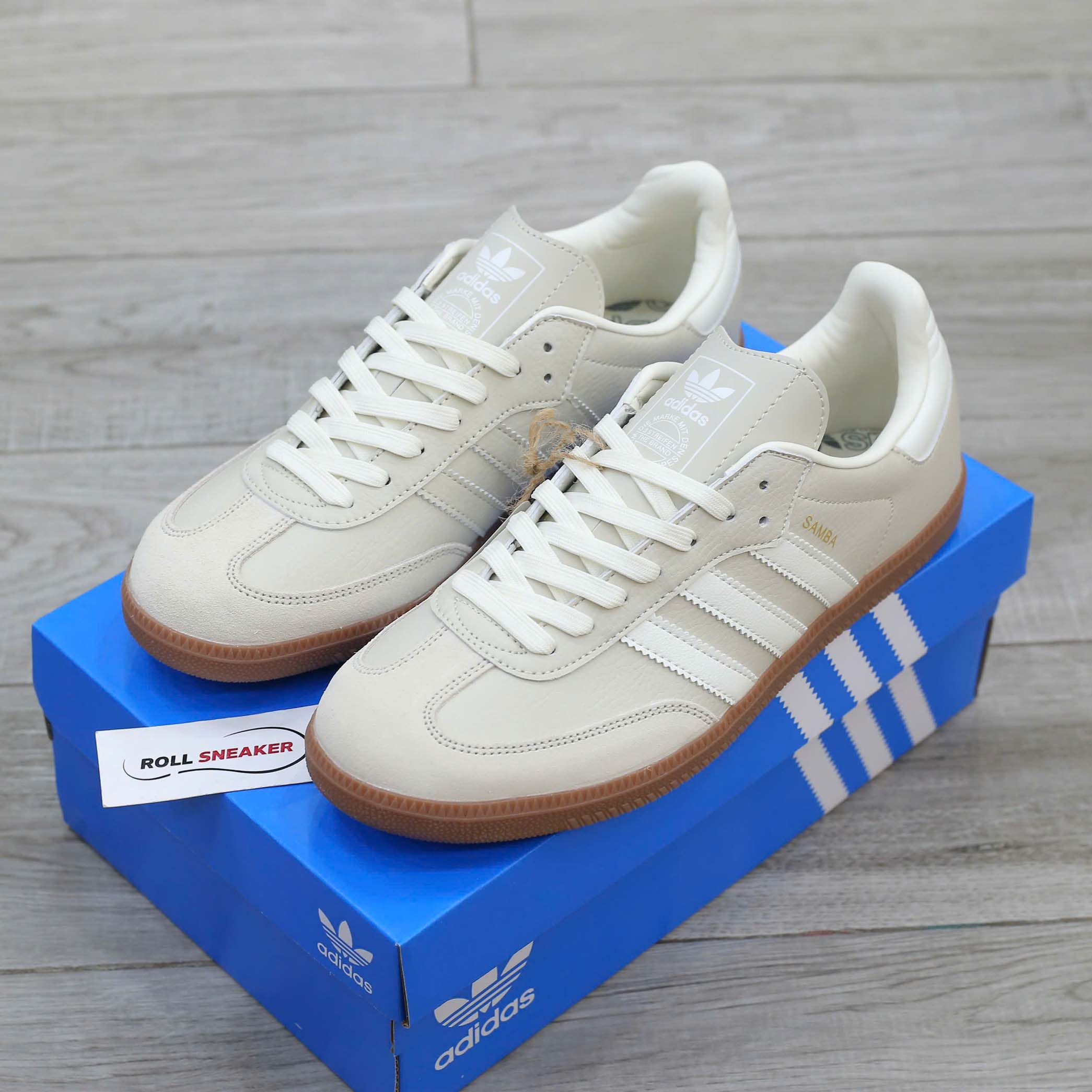 Giày Adidas Samba OG Beige White Like Auth