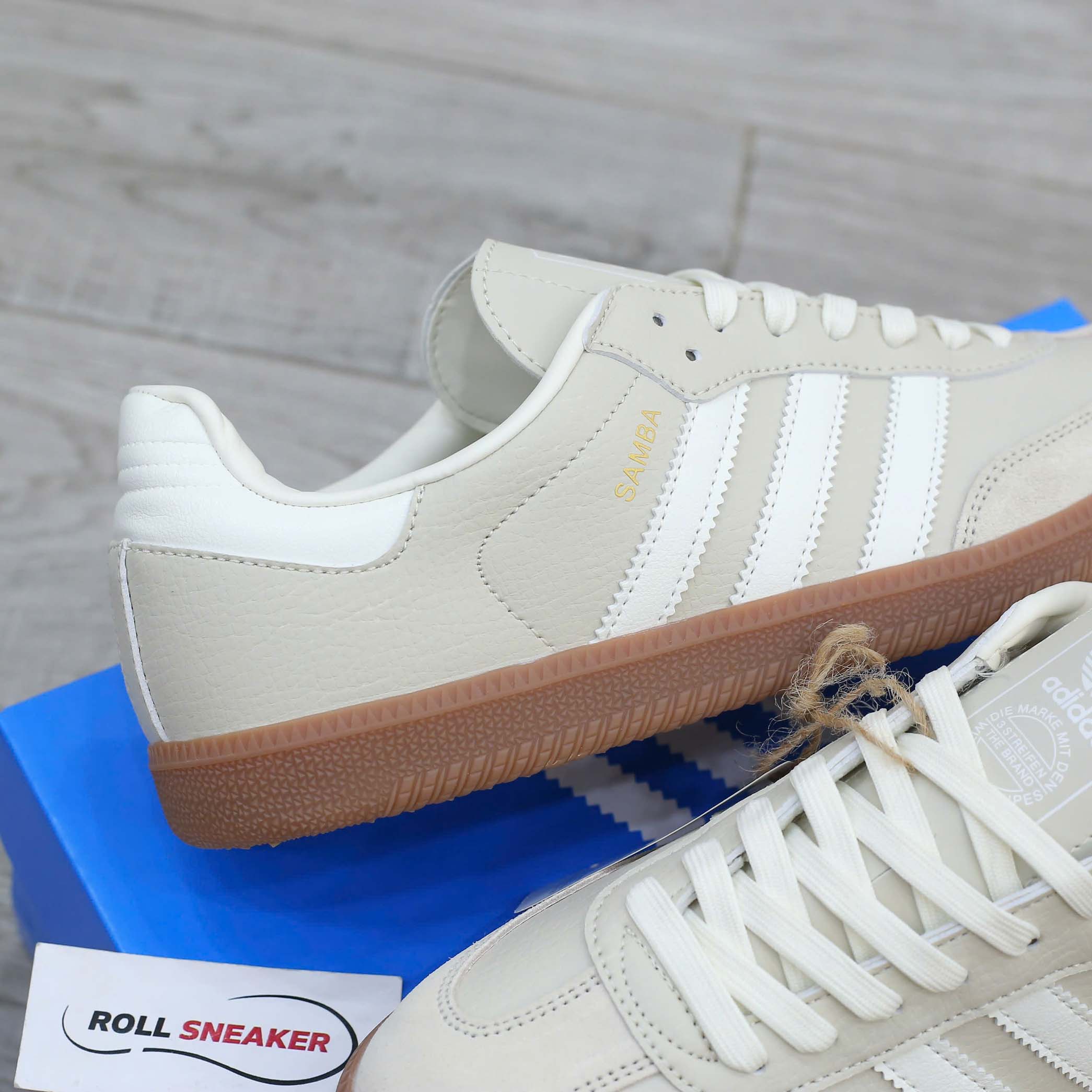 Giày Adidas Samba OG Beige White Like Auth