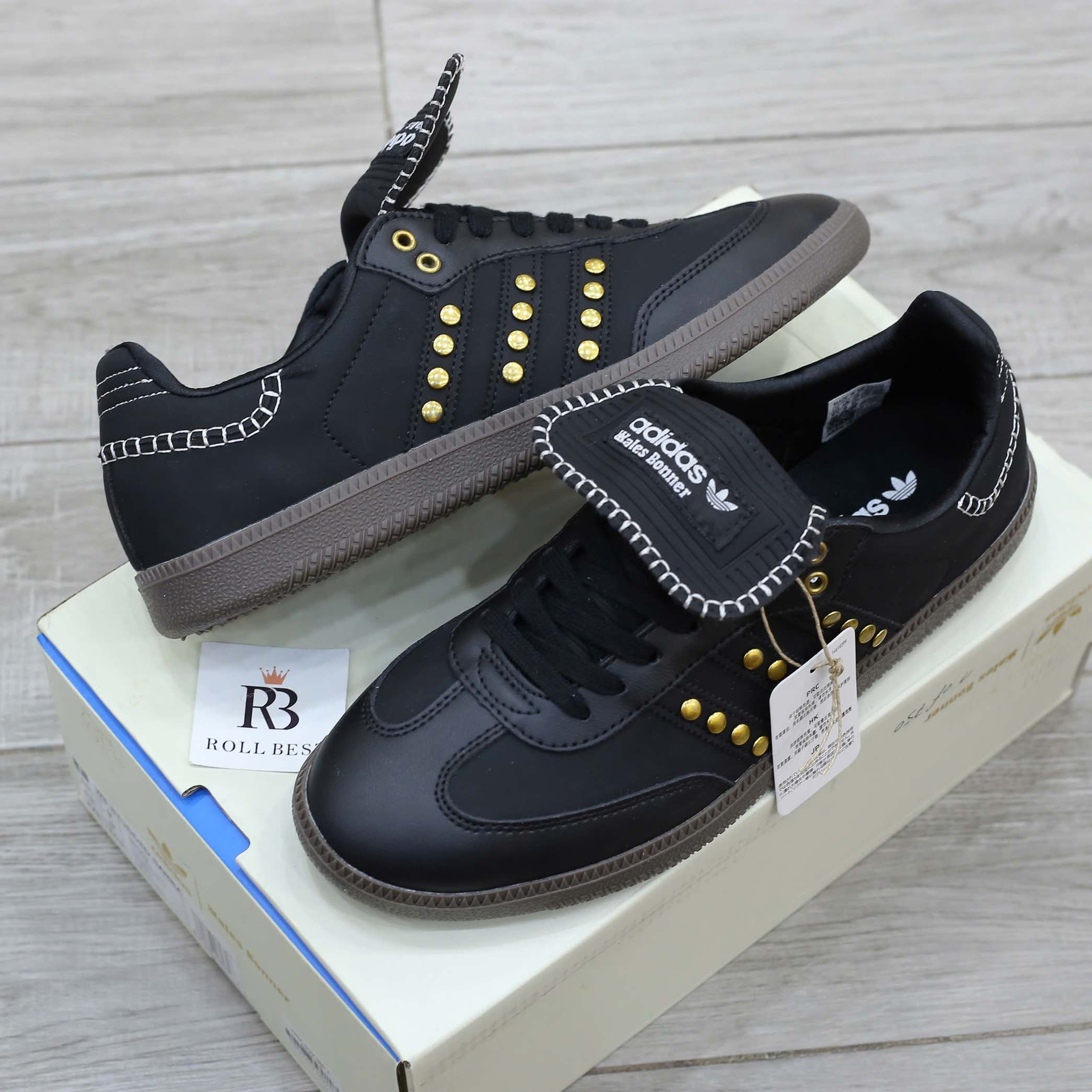 Giày Adidas Samba x Wales Bonner Studded Pack Black Best Quality