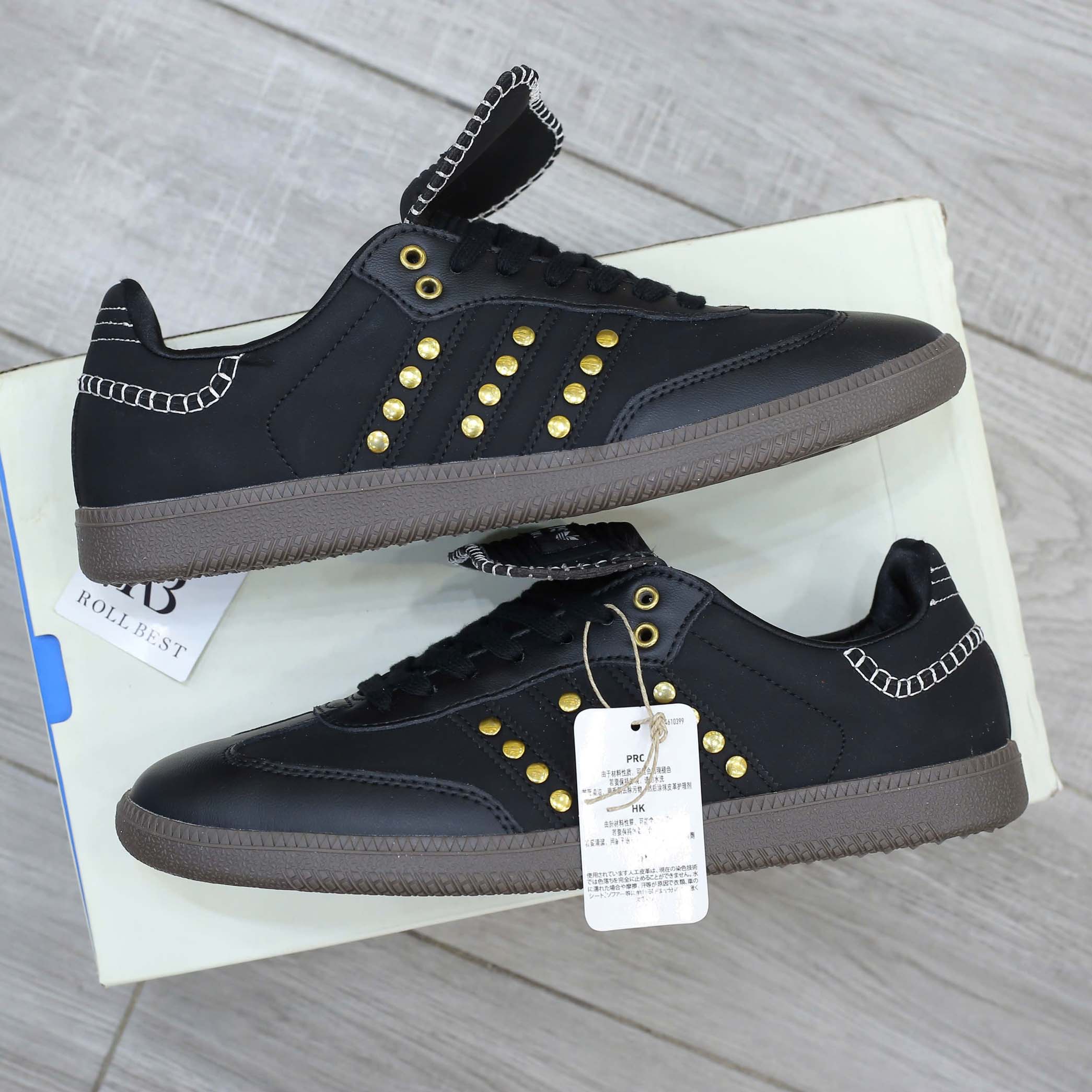 Giày Adidas Samba x Wales Bonner Studded Pack Black Best Quality