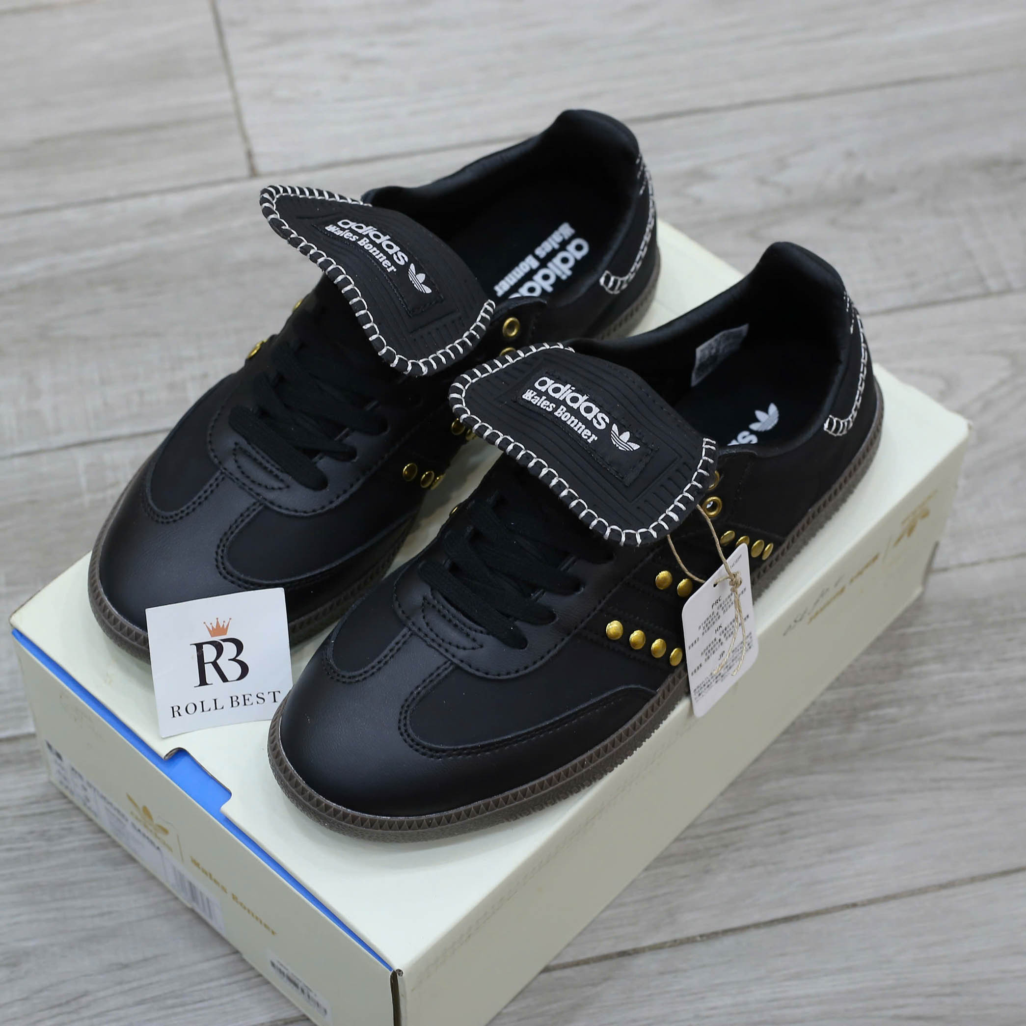 Giày Adidas Samba x Wales Bonner Studded Pack Black Best Quality