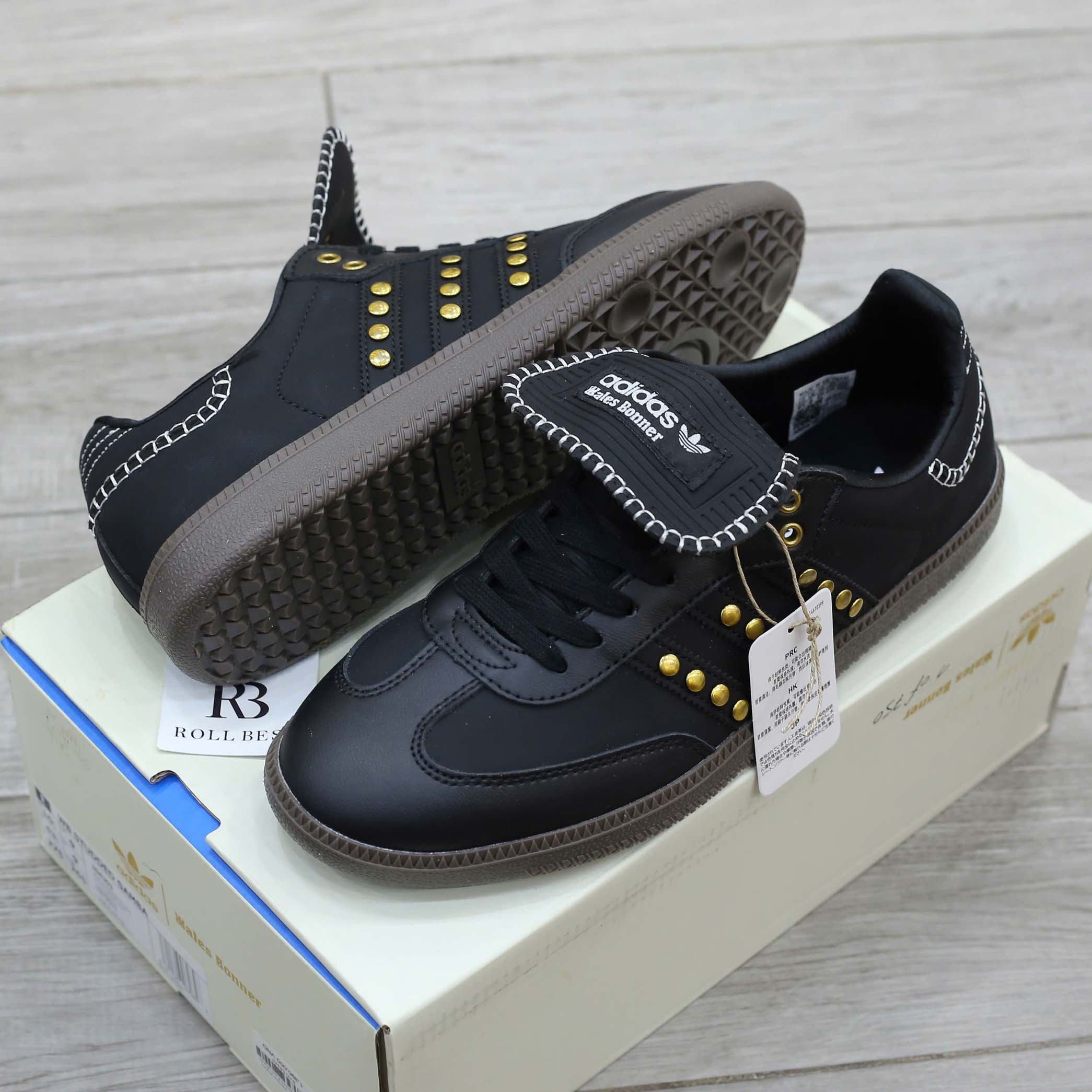 Giày Adidas Samba x Wales Bonner Studded Pack Black Best Quality