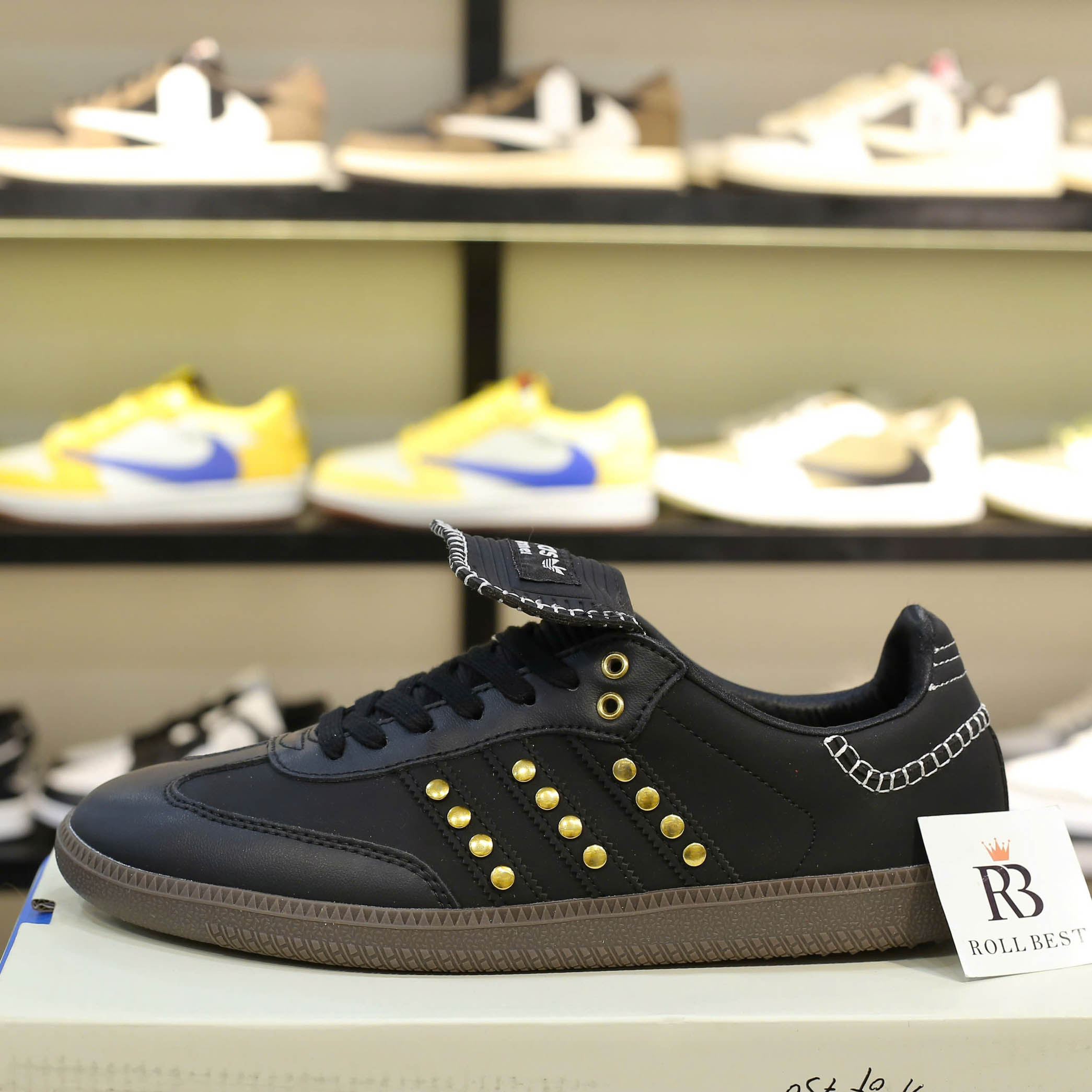 Giày Adidas Samba x Wales Bonner Studded Pack Black Best Quality