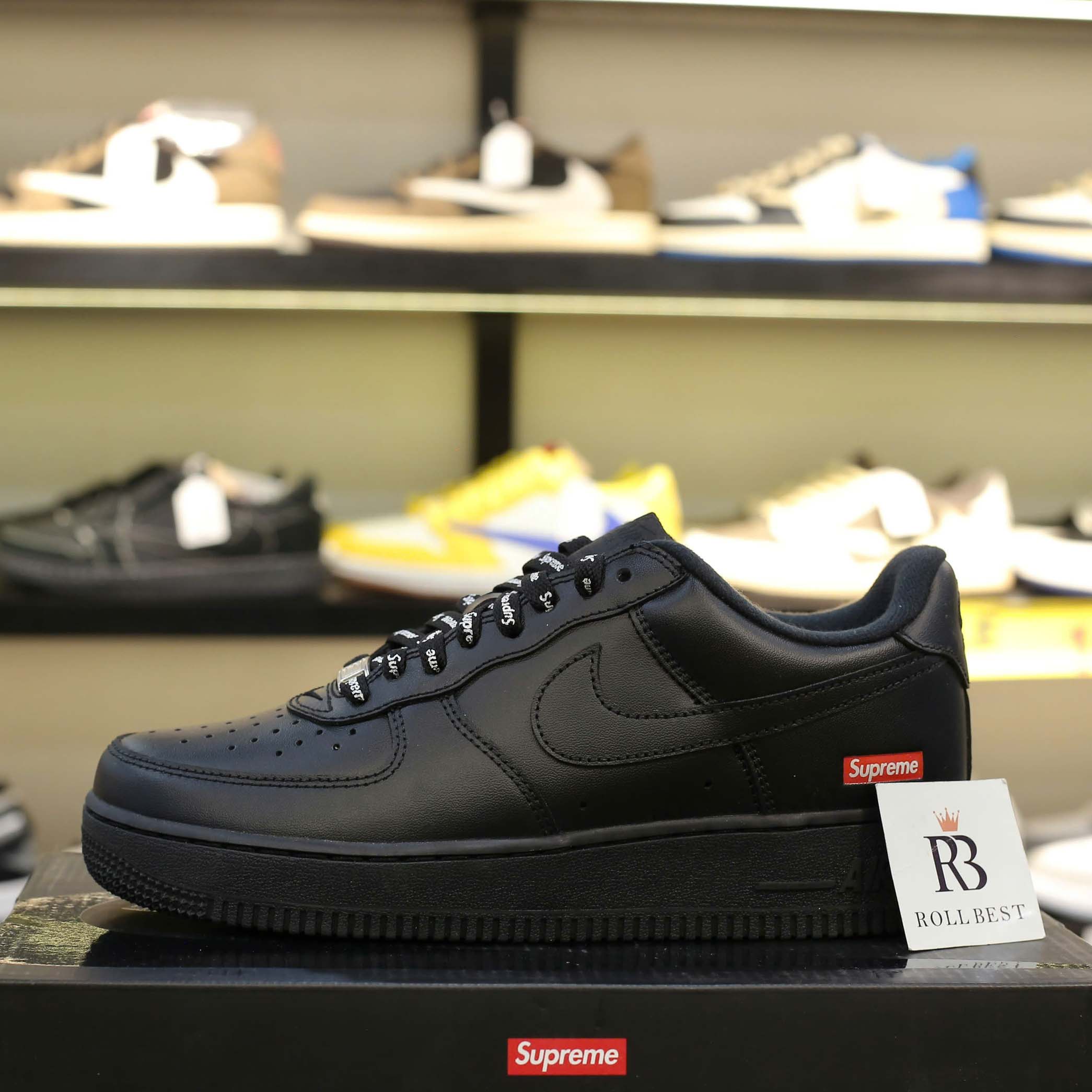 Giày Nike Air Force 1 Low Supreme Black Best Quality