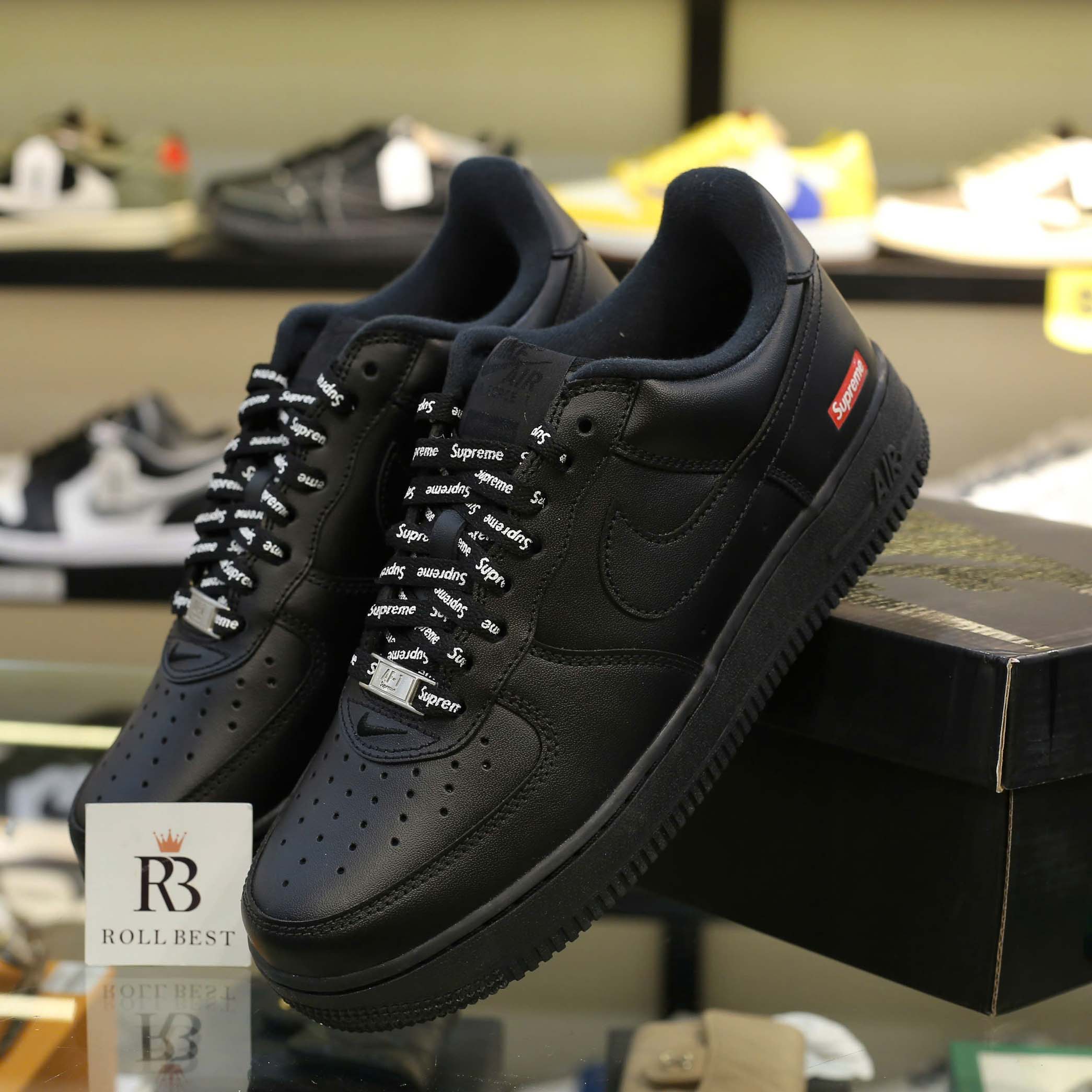 Giày Nike Air Force 1 Low Supreme Black Best Quality