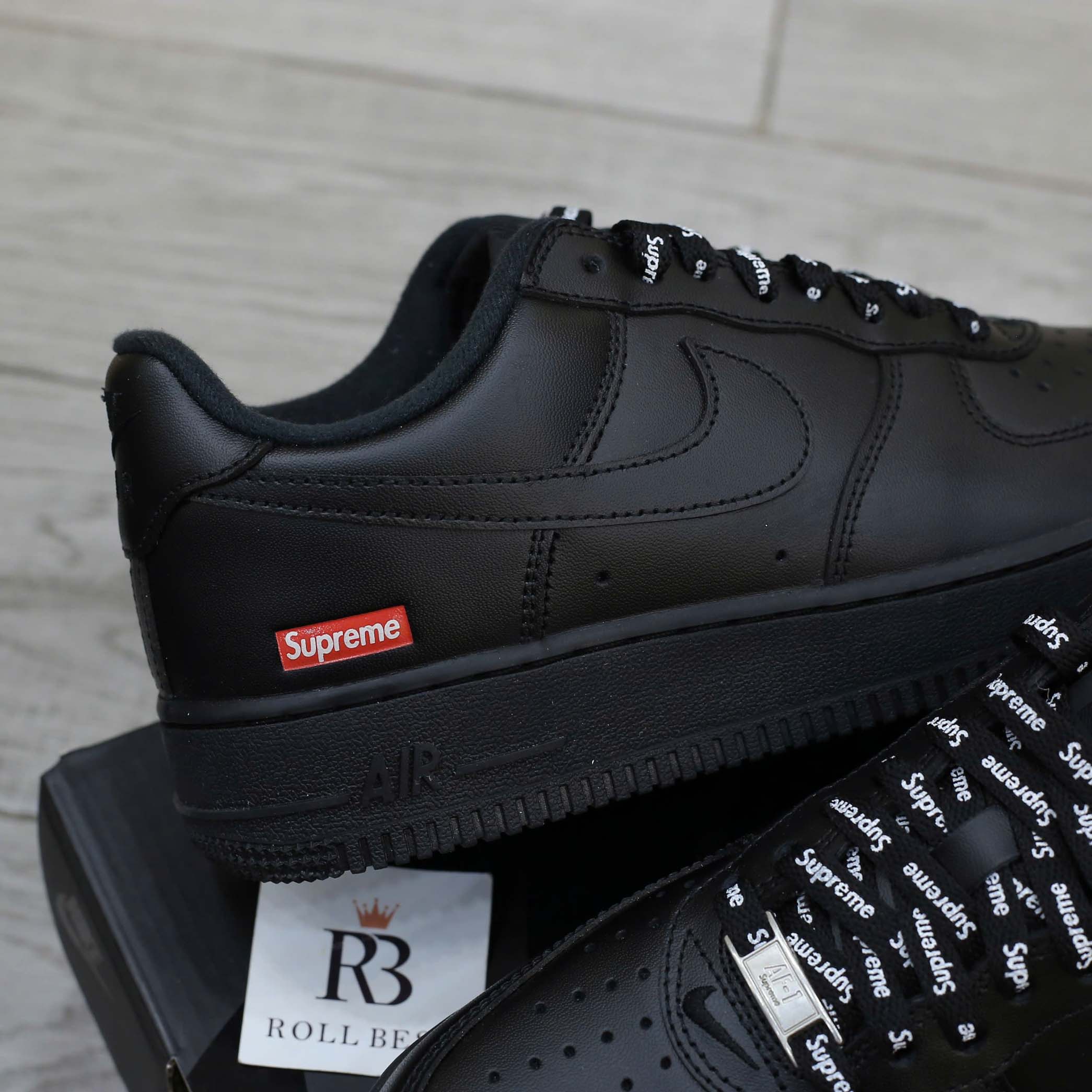 Giày Nike Air Force 1 Low Supreme Black Best Quality