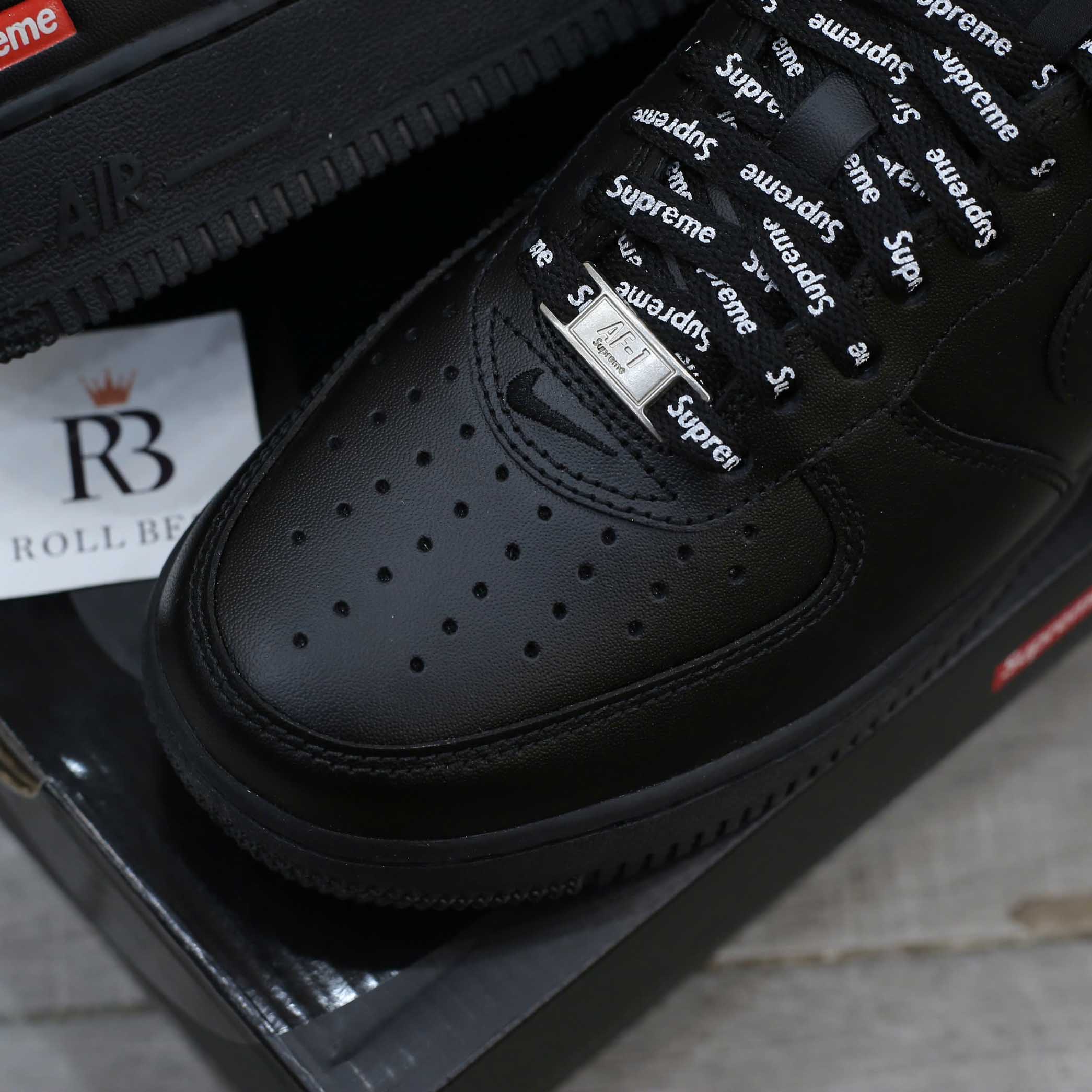 Giày Nike Air Force 1 Low Supreme Black Best Quality