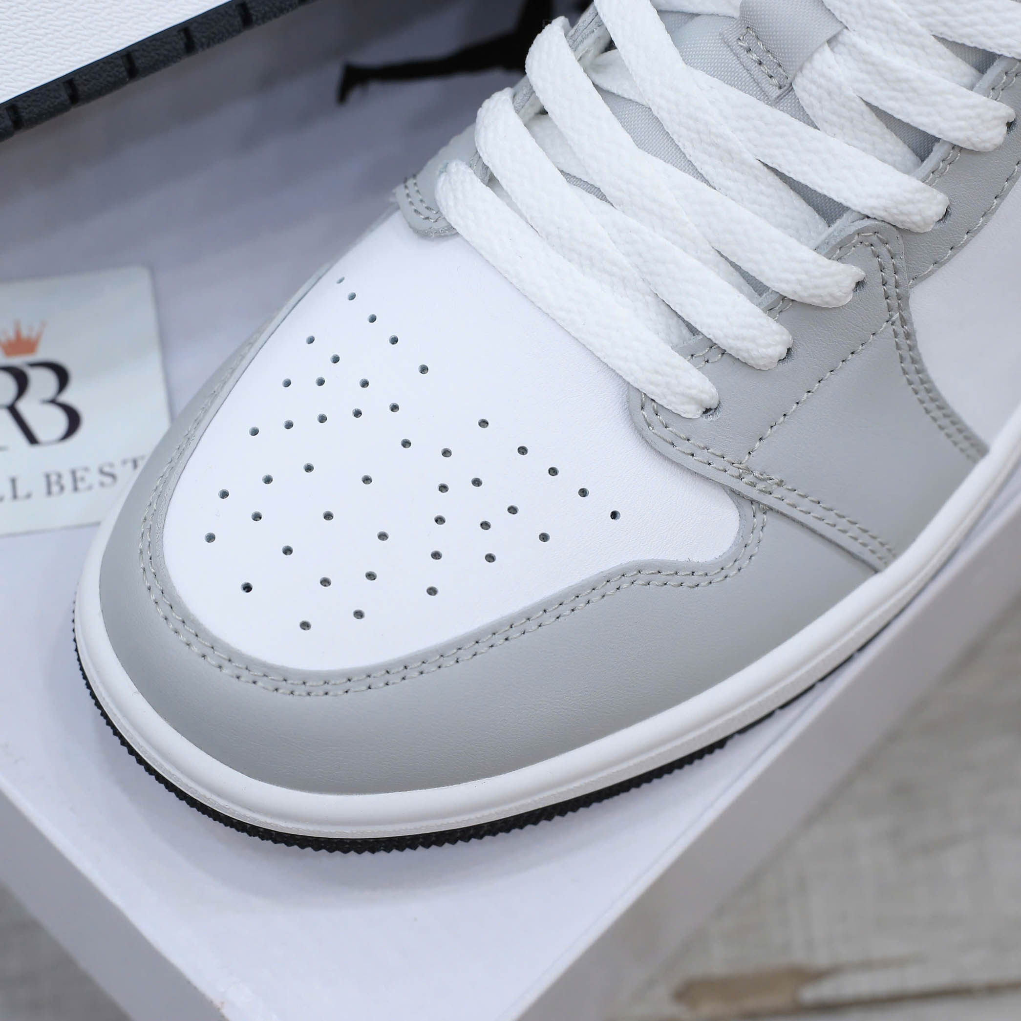 Giày Air Jordan 1 Mid Grey Fog And Light Smoke Grey Best Quality