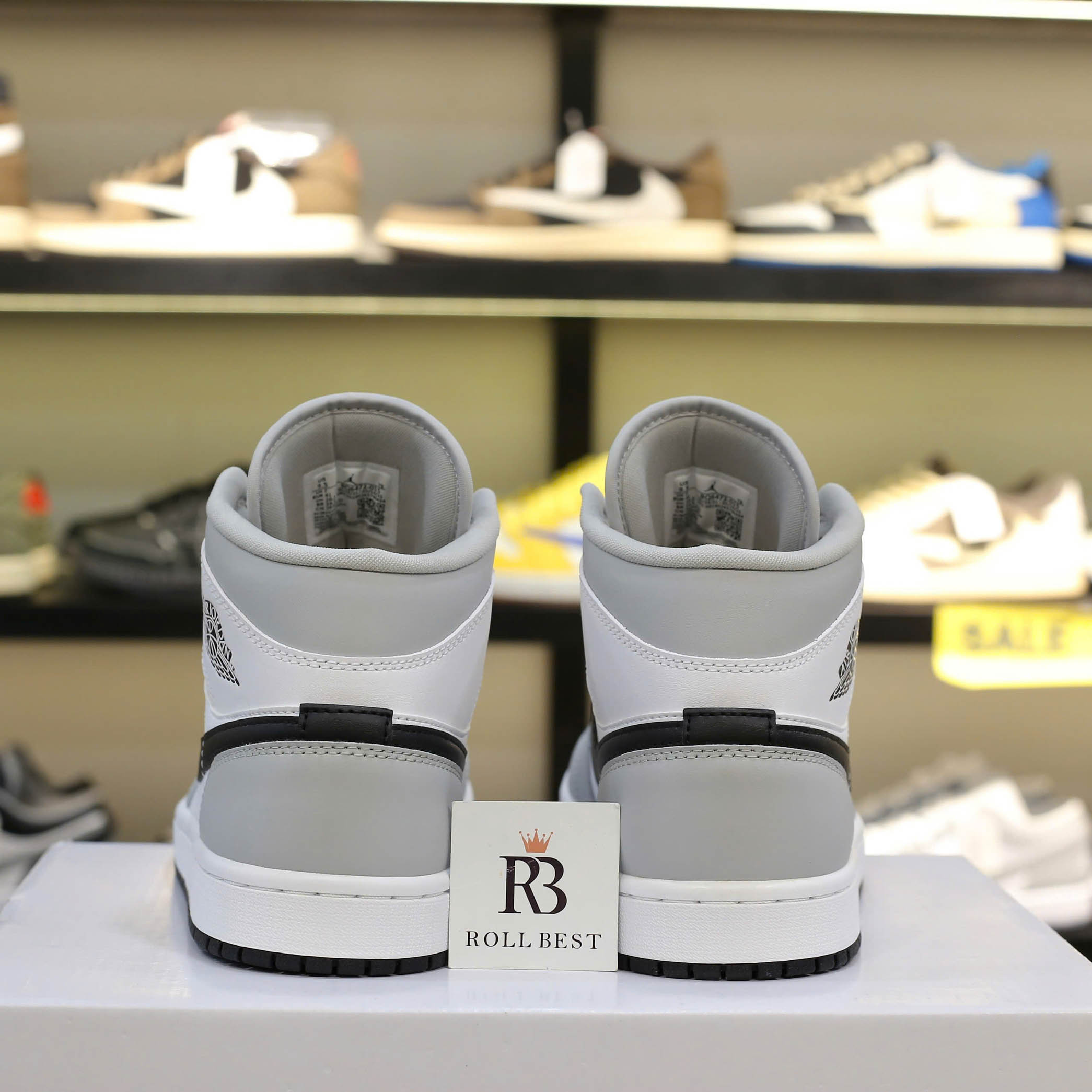 Giày Air Jordan 1 Mid Grey Fog And Light Smoke Grey Best Quality