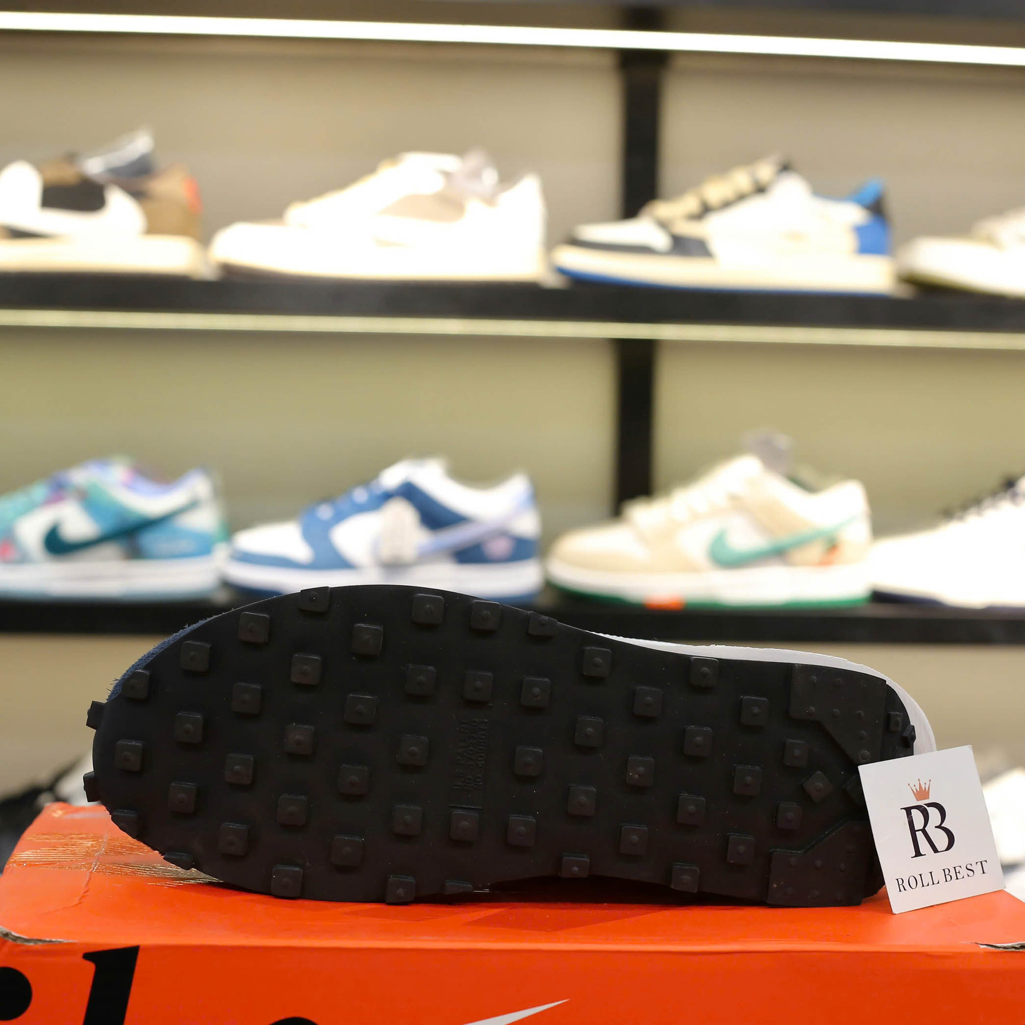 Giày Nike Fragment Design x sacai x LDV Waffle ‘Blackened Blue’ Best Quality