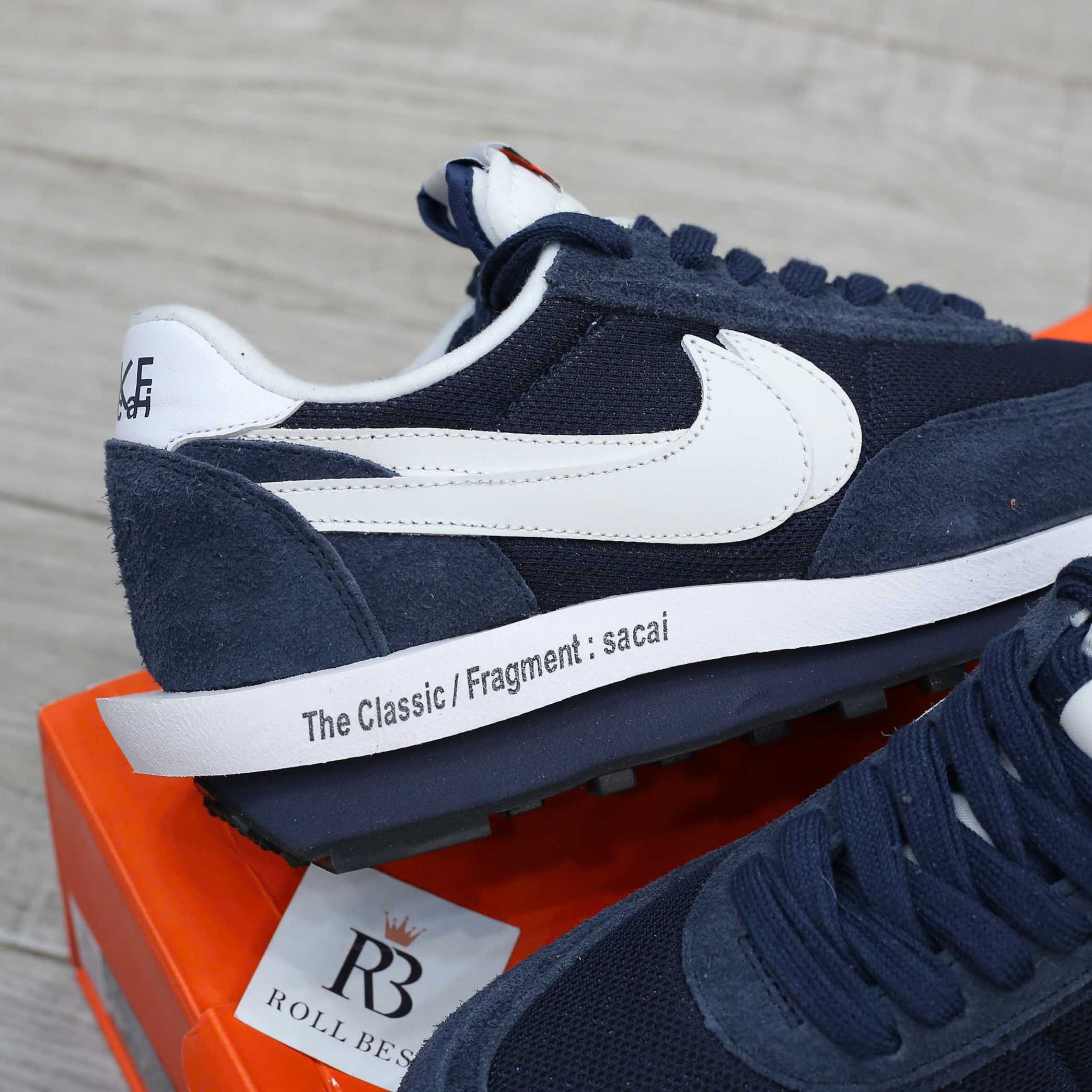 Giày Nike Fragment Design x sacai x LDV Waffle ‘Blackened Blue’ Best Quality