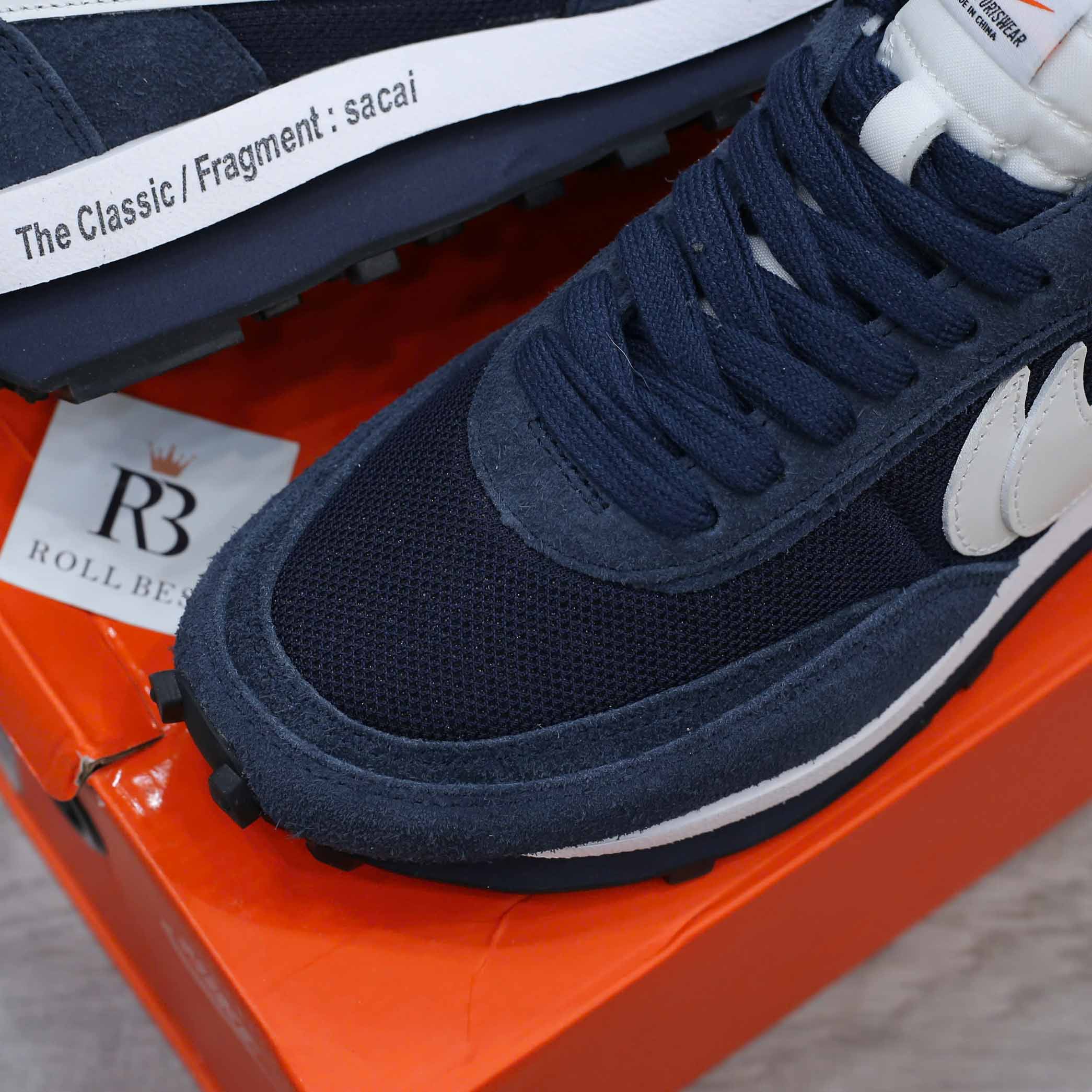 Giày Nike Fragment Design x sacai x LDV Waffle ‘Blackened Blue’ Best Quality