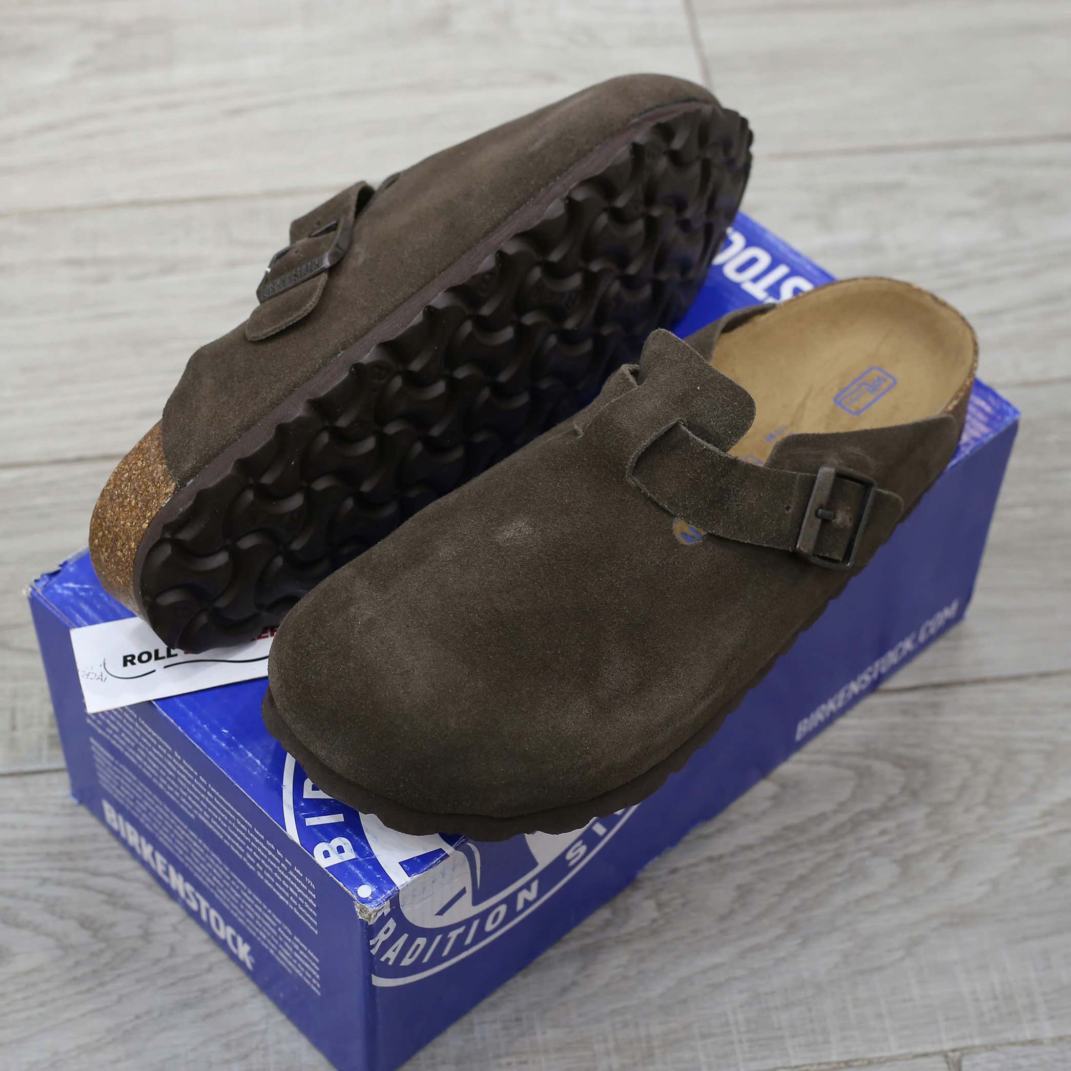 Dép Birkenstock Boston Soft Footbed Mocha Màu Nâu Đậm