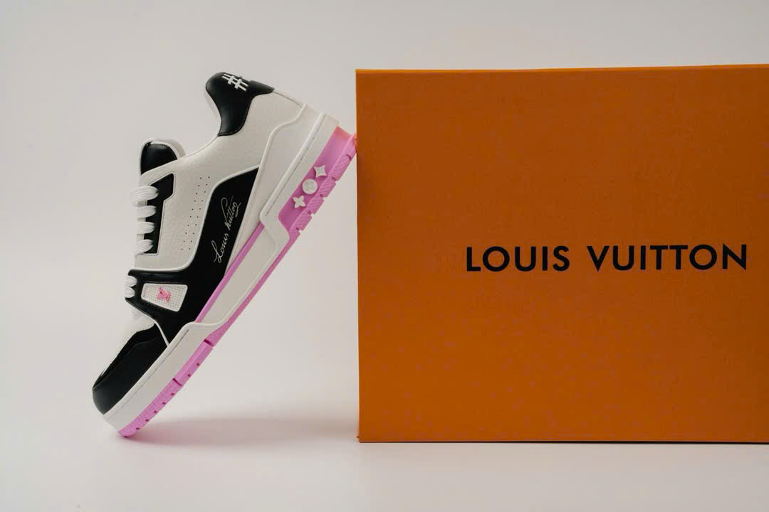 Giày Louis Vuitton LV Trainer #54 White Black Pink Best Quality