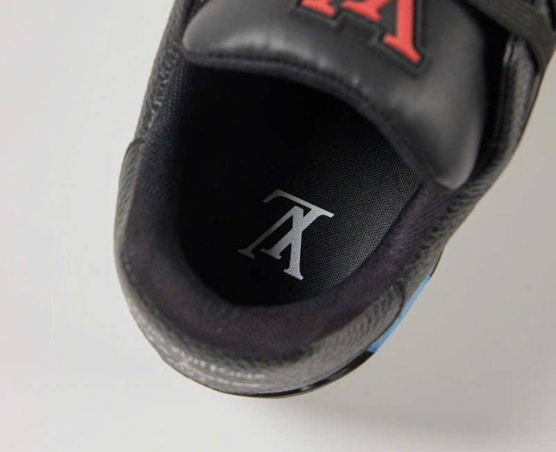 Giày Louis Vuitton x Yayoi Kusama LV Trainer Black Leather Best Quality