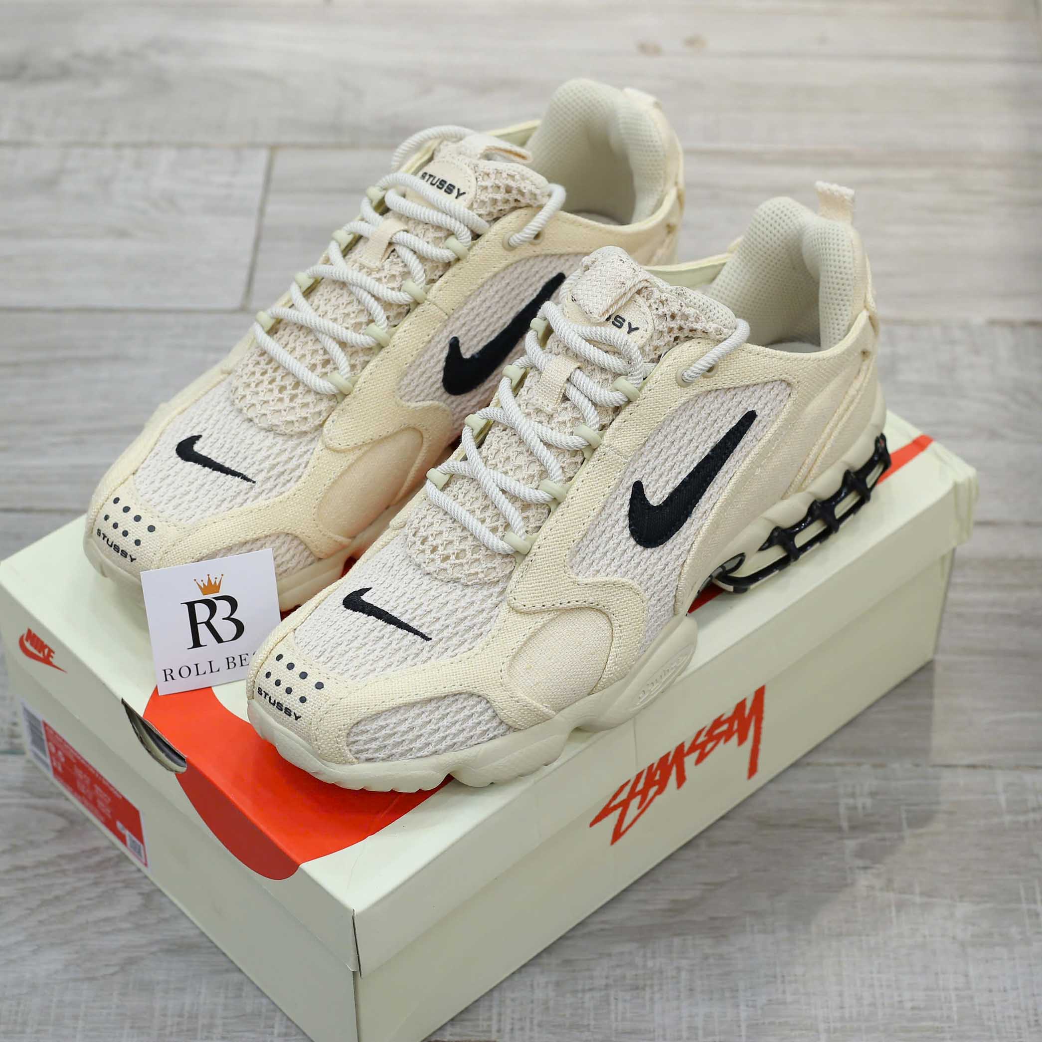 Giày Nike Air Zoom Spiridon Cage 2 Stussy Fossil Best Quality
