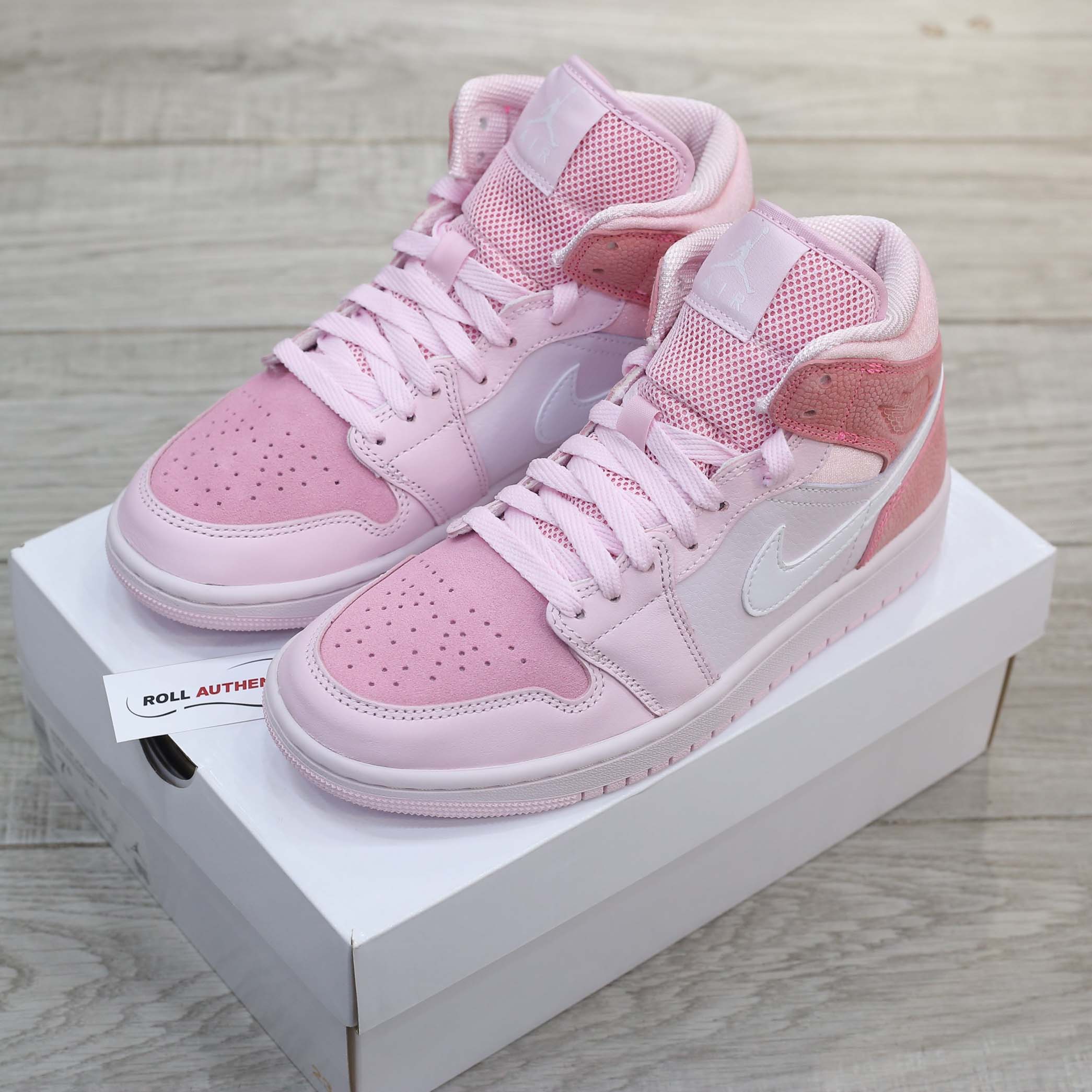 Giày Nike Air Jordan 1 Mid Digital Pink Real