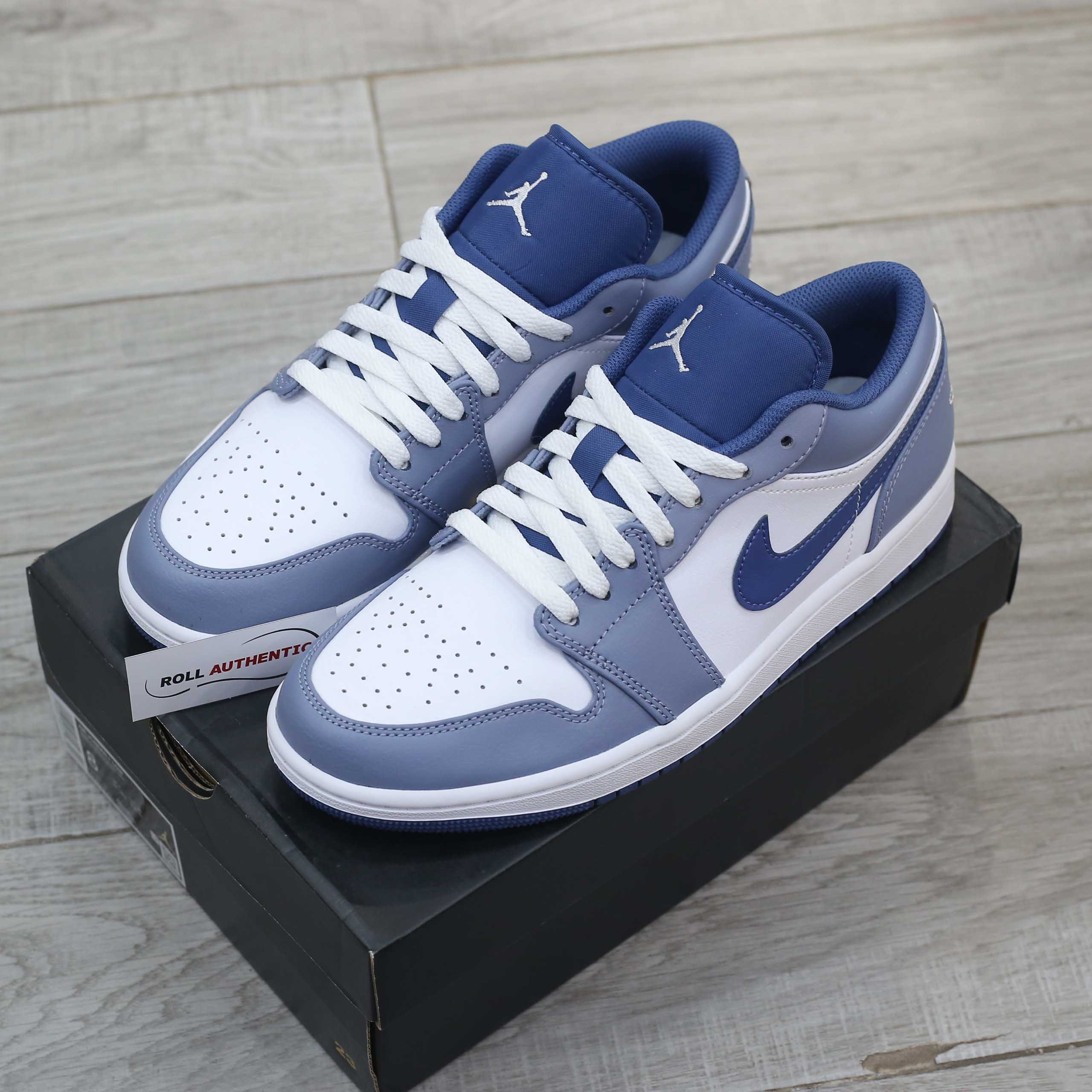 Giày Nike Air Jordan 1 Low Ashen Slate Real